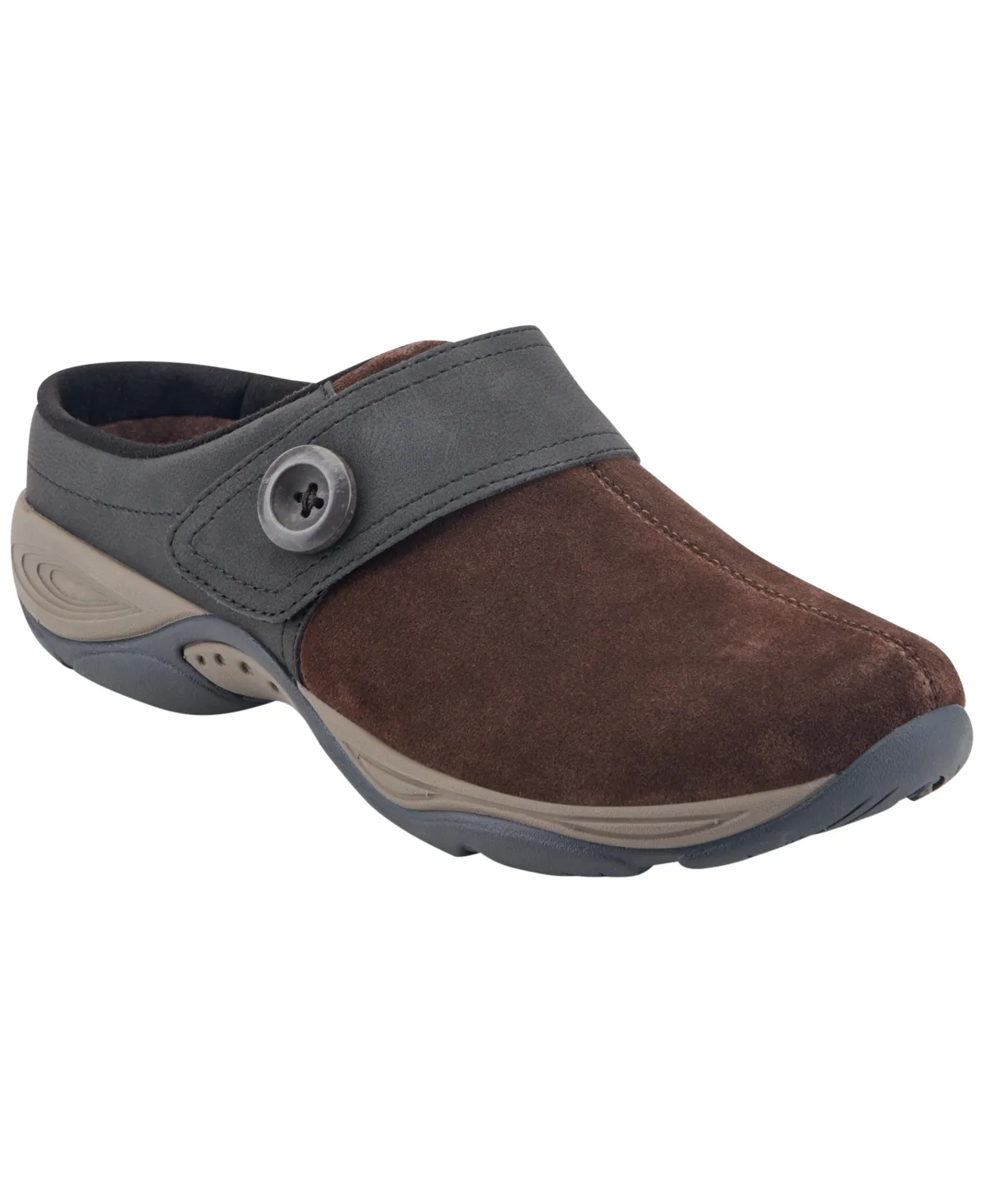 Edline Button Strap Slip-On Mules by Easy Spirit