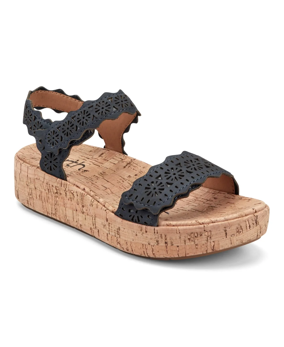 Slatal Round Toe Platform Footbed Sandals by Earth