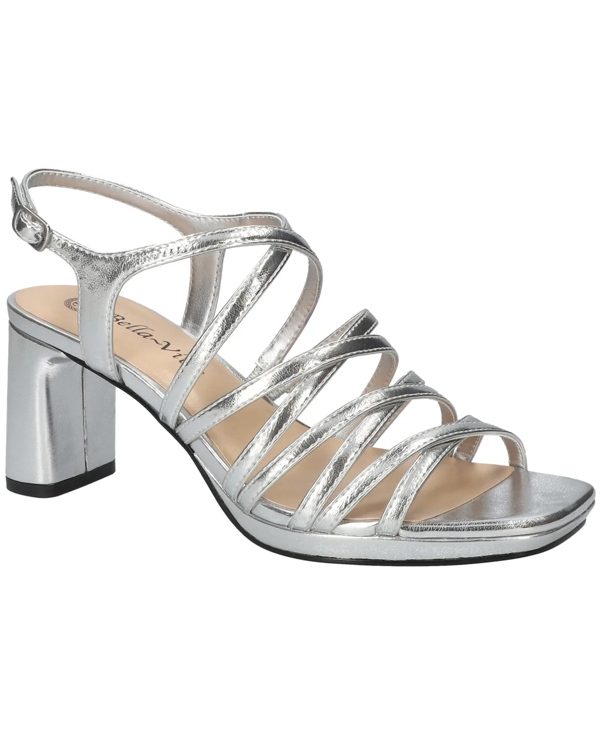 Damsel Square Toe Heeled Sandals by Bella Vita