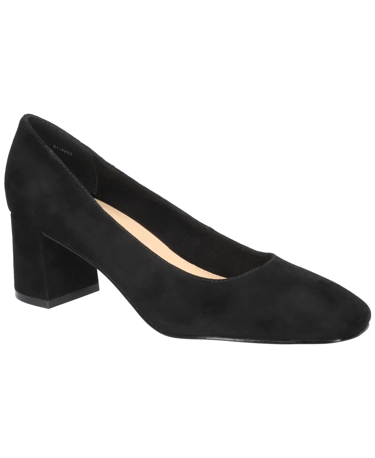 Jillian Block Heel Square Toe Pumps