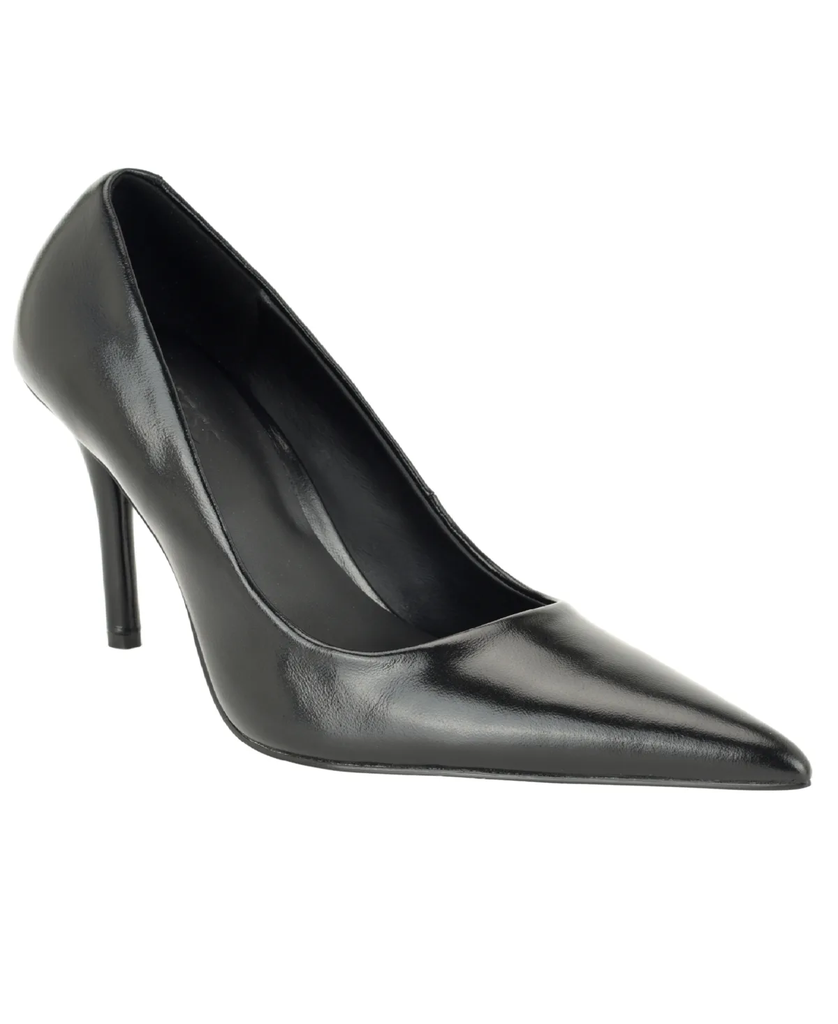Naprini Leather Pointed Toe High Stiletto Pumps by Guess