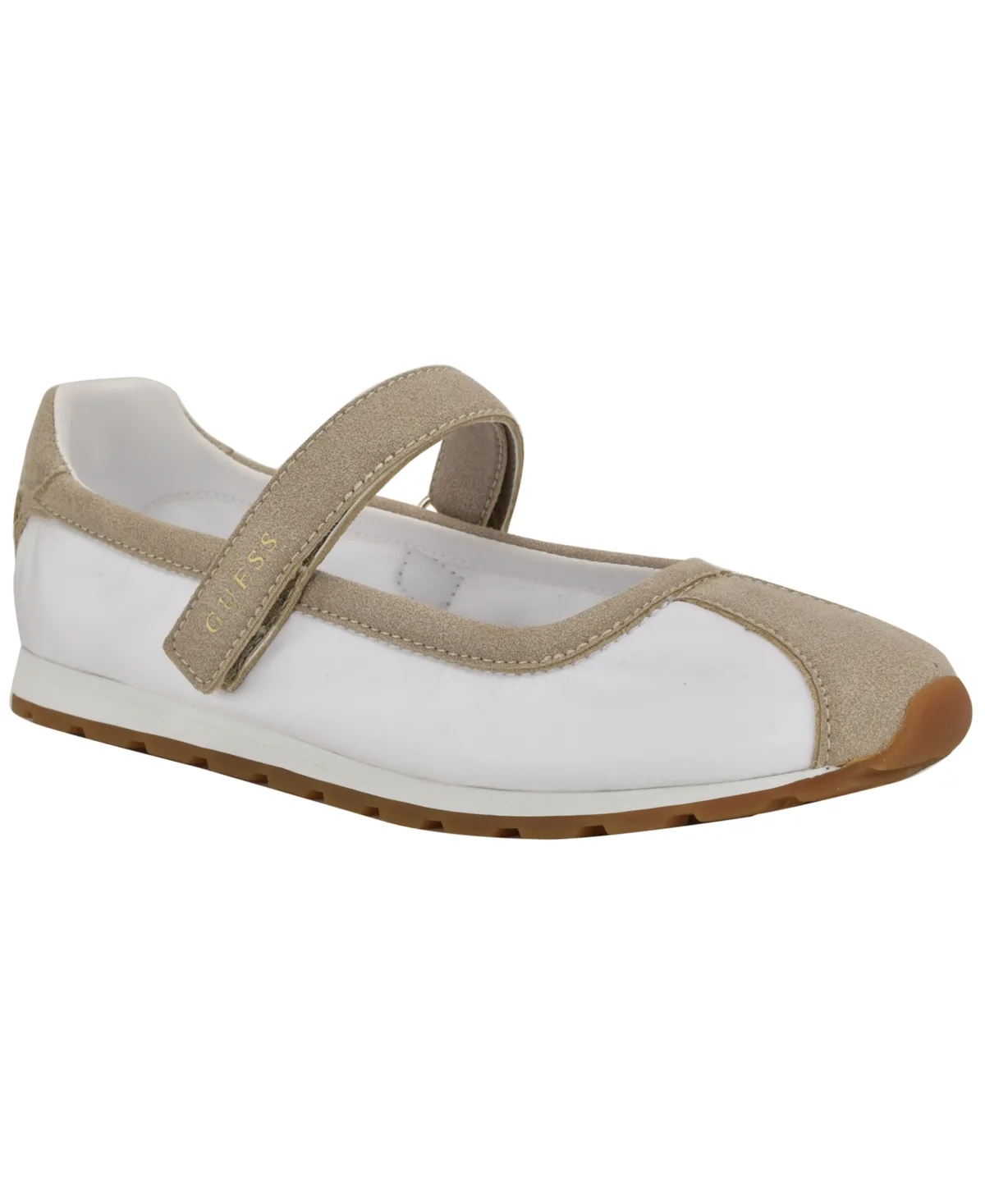 Treece Suede Sporty Mary Jane Flat Sneakers by Guess
