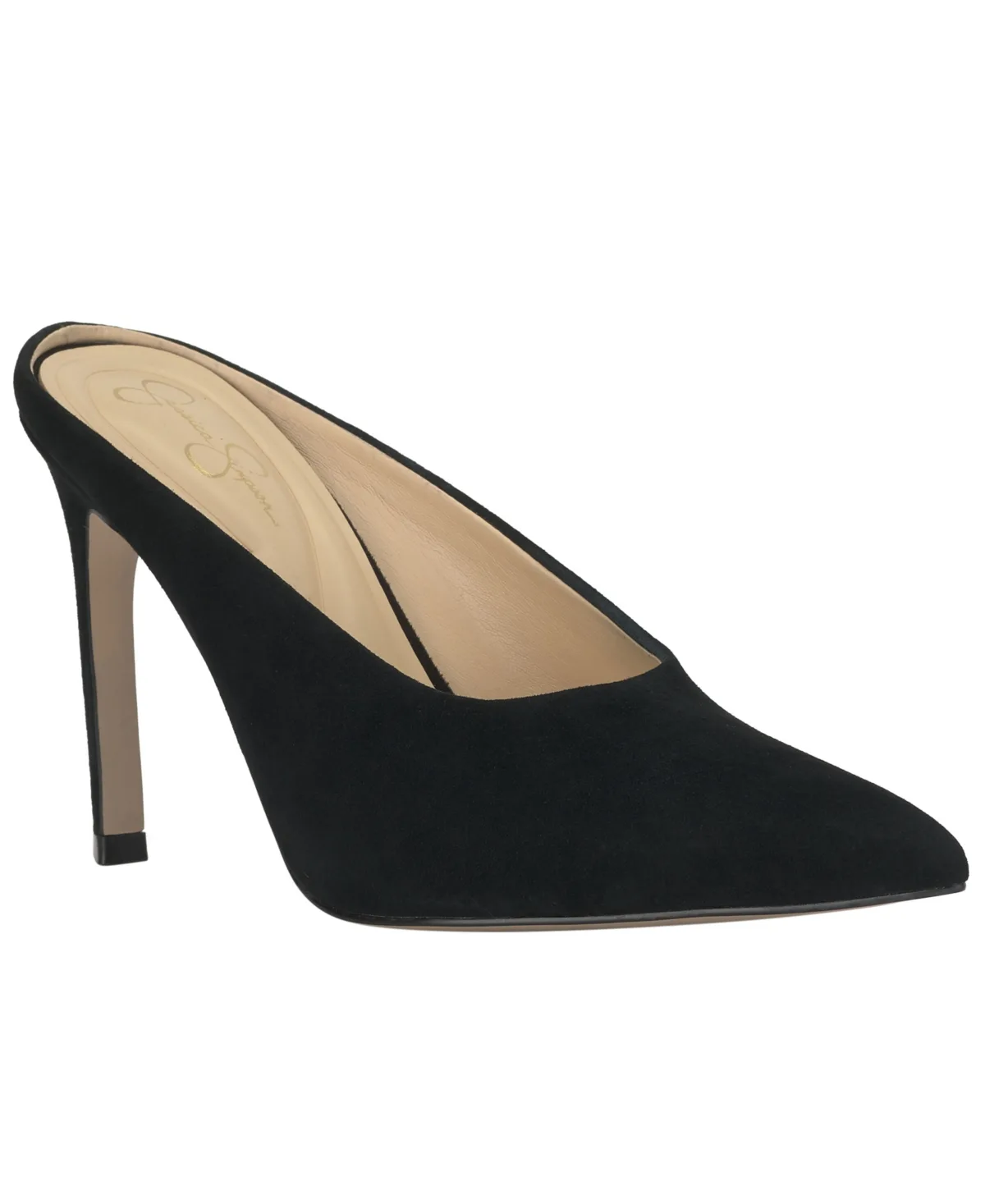 Wilix Pointed Toe High-Heel Dress Mules by Jessica Simpson