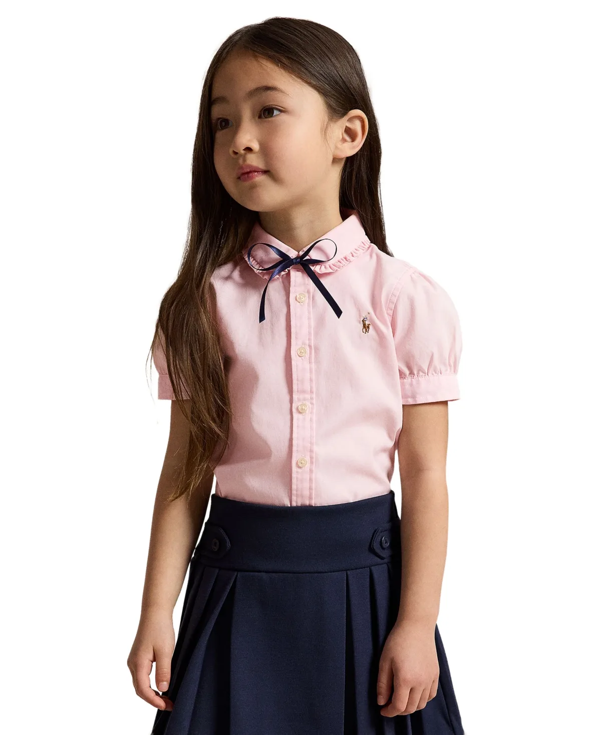 Short Sleeve Solid Oxford Top by Polo Ralph Lauren
