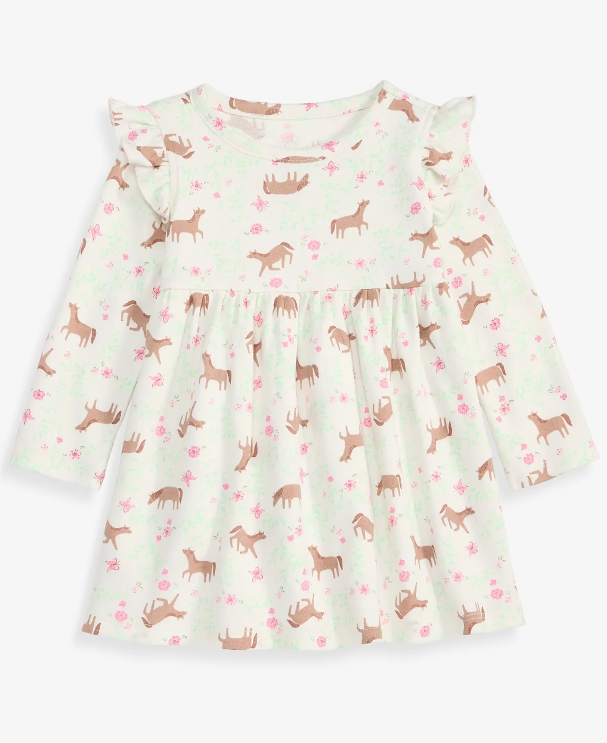 Long-Sleeve Horses-Print Dress by First Impressions