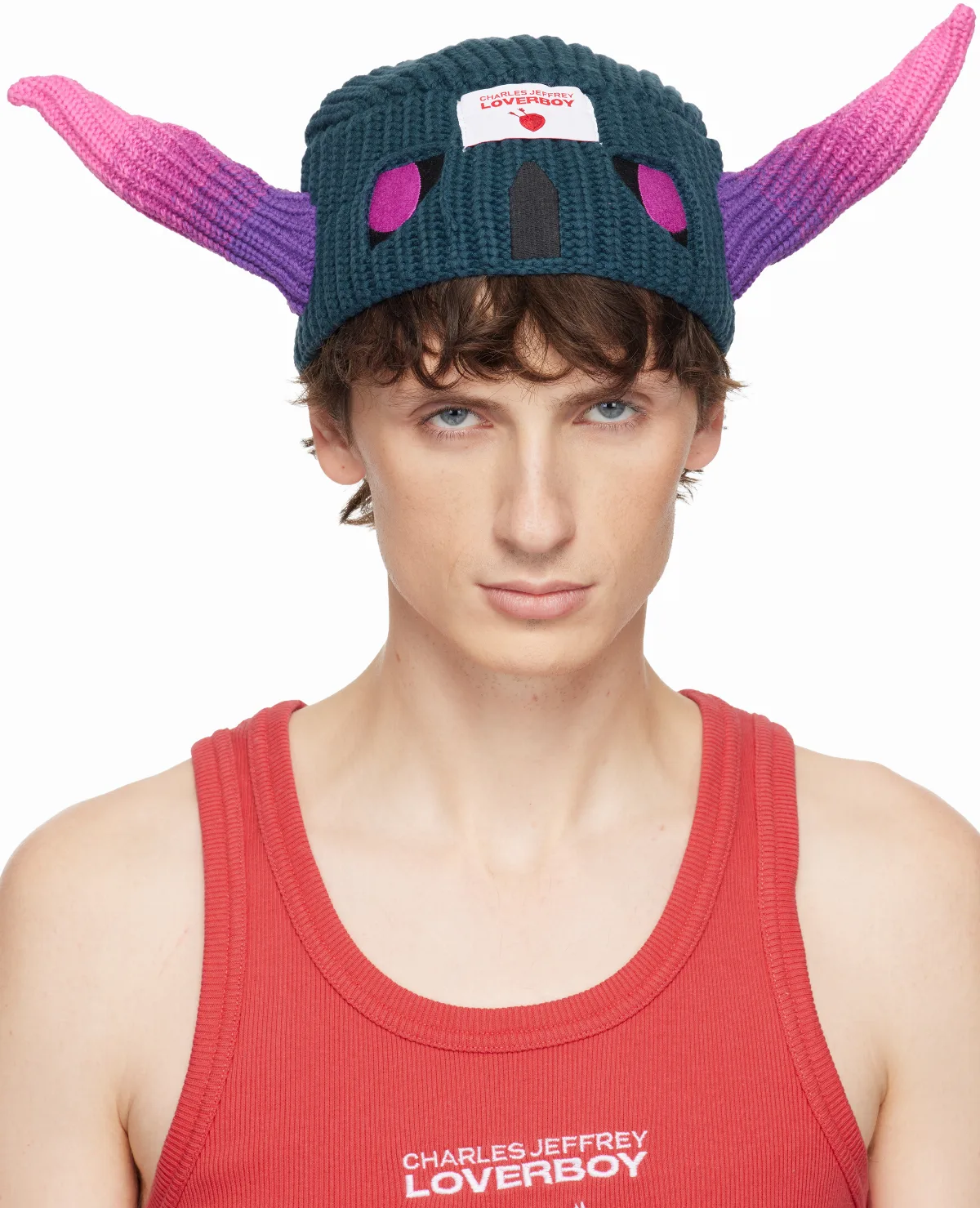 Navy & Pink Clash of Clans Edition P.E.K.K.A Beanie by Charles Jeffrey LOVERBOY