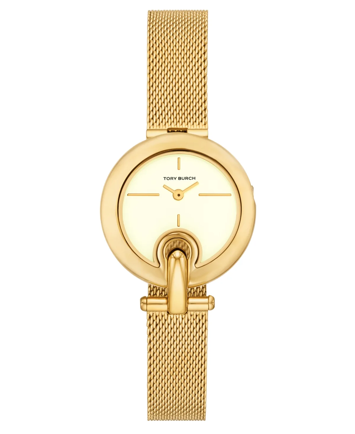 The Pierced Small Quartz Two-Hand Gold Stainless Steel, 30mm by Tory Burch