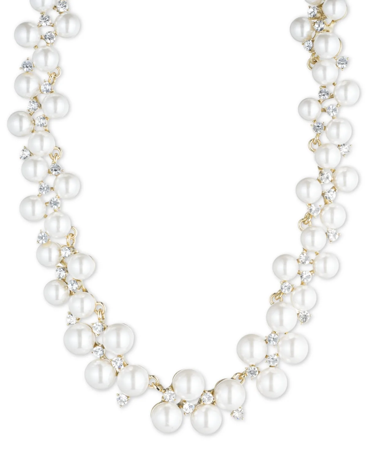 Pearl Cluster Collar Necklace, 18" by Anne Klein