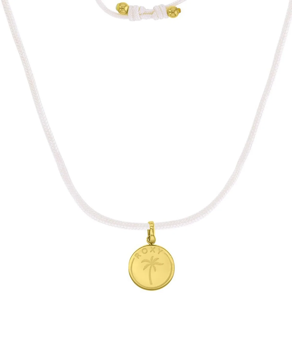 Waterproof Yellow Palm Tree Beads Adjustable Necklace by Roxy