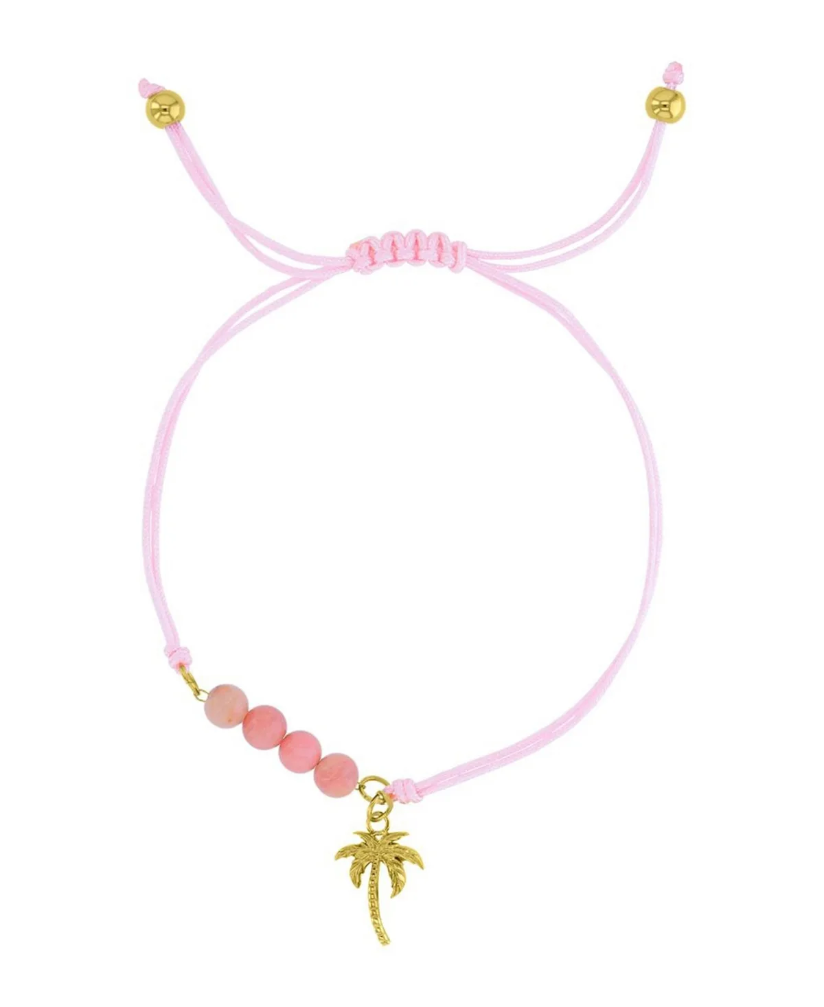 Waterproof Yellow Palm Tree Labradorite Adjustable Bracelet by Roxy