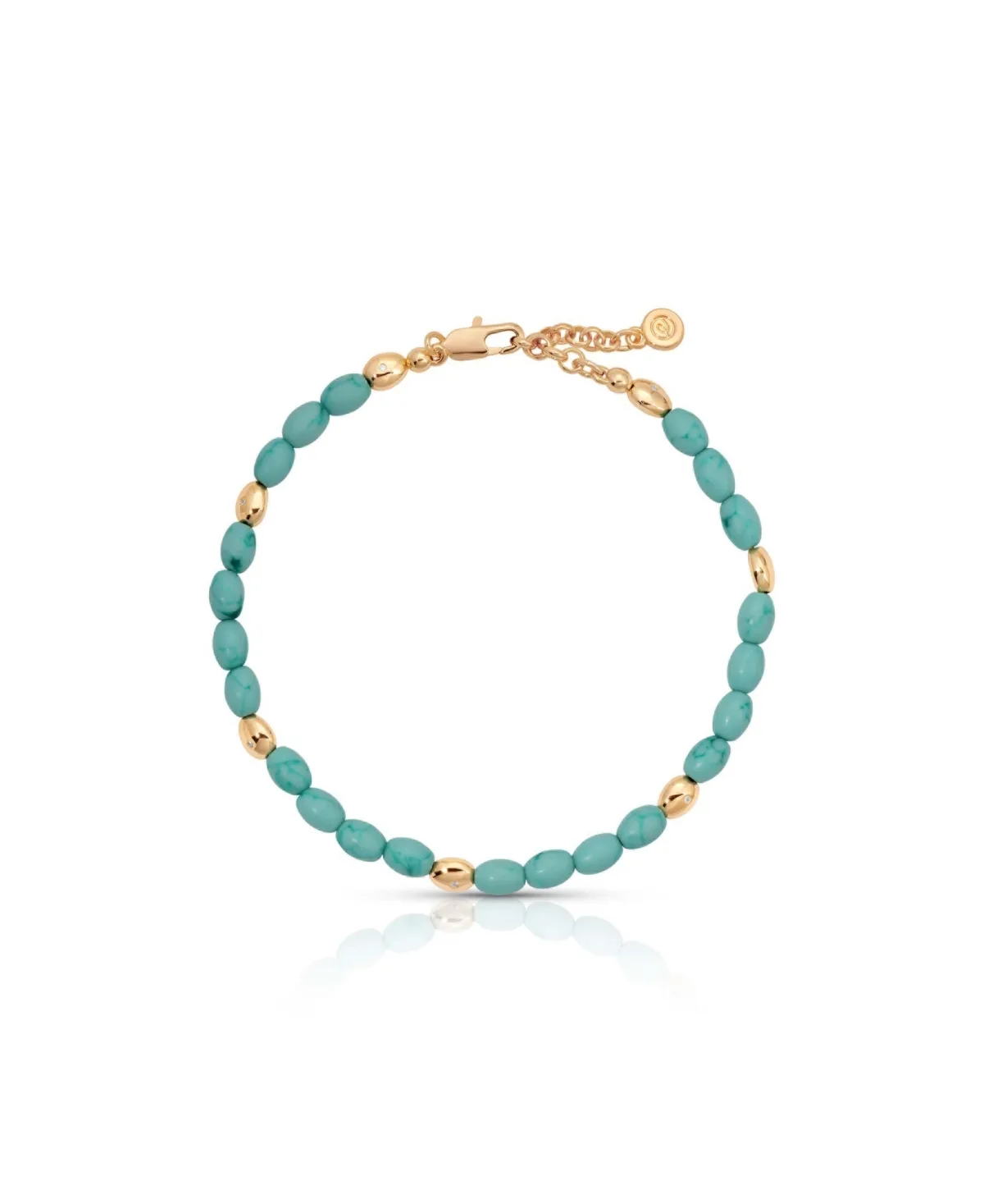 Polished Pebble Anklet by Ettika