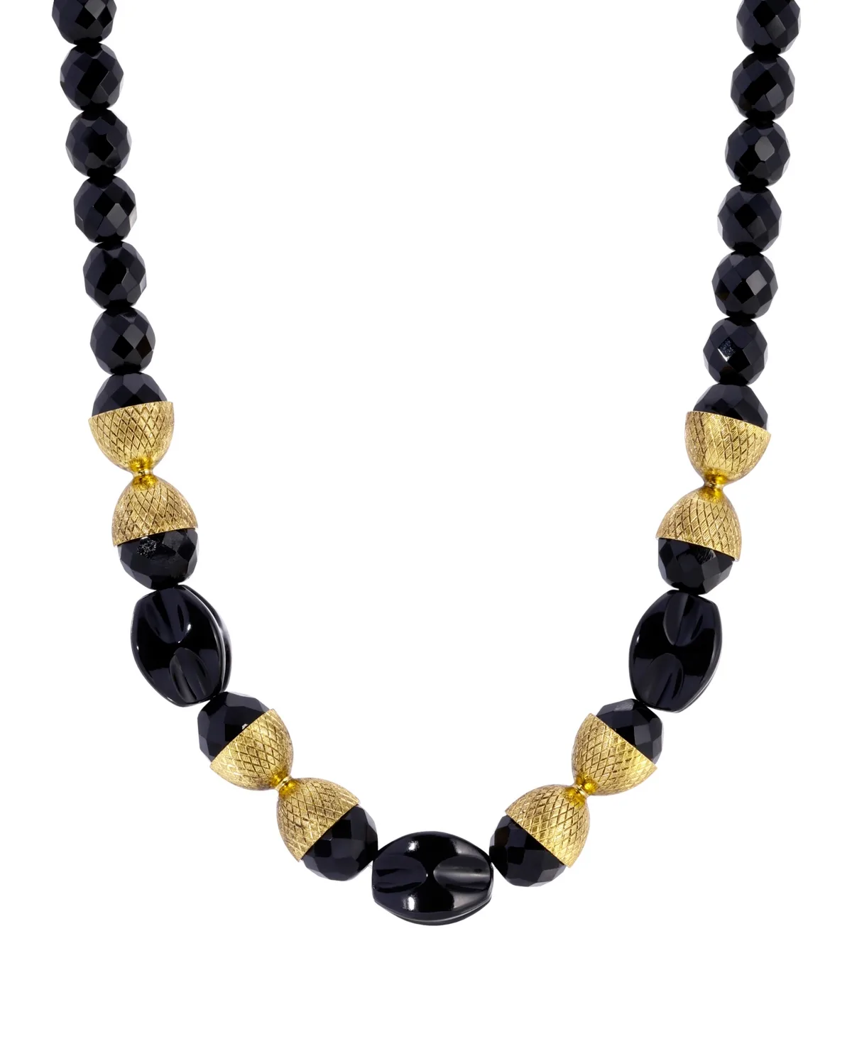 Gold-Tone Jet Bead Necklace by 2028