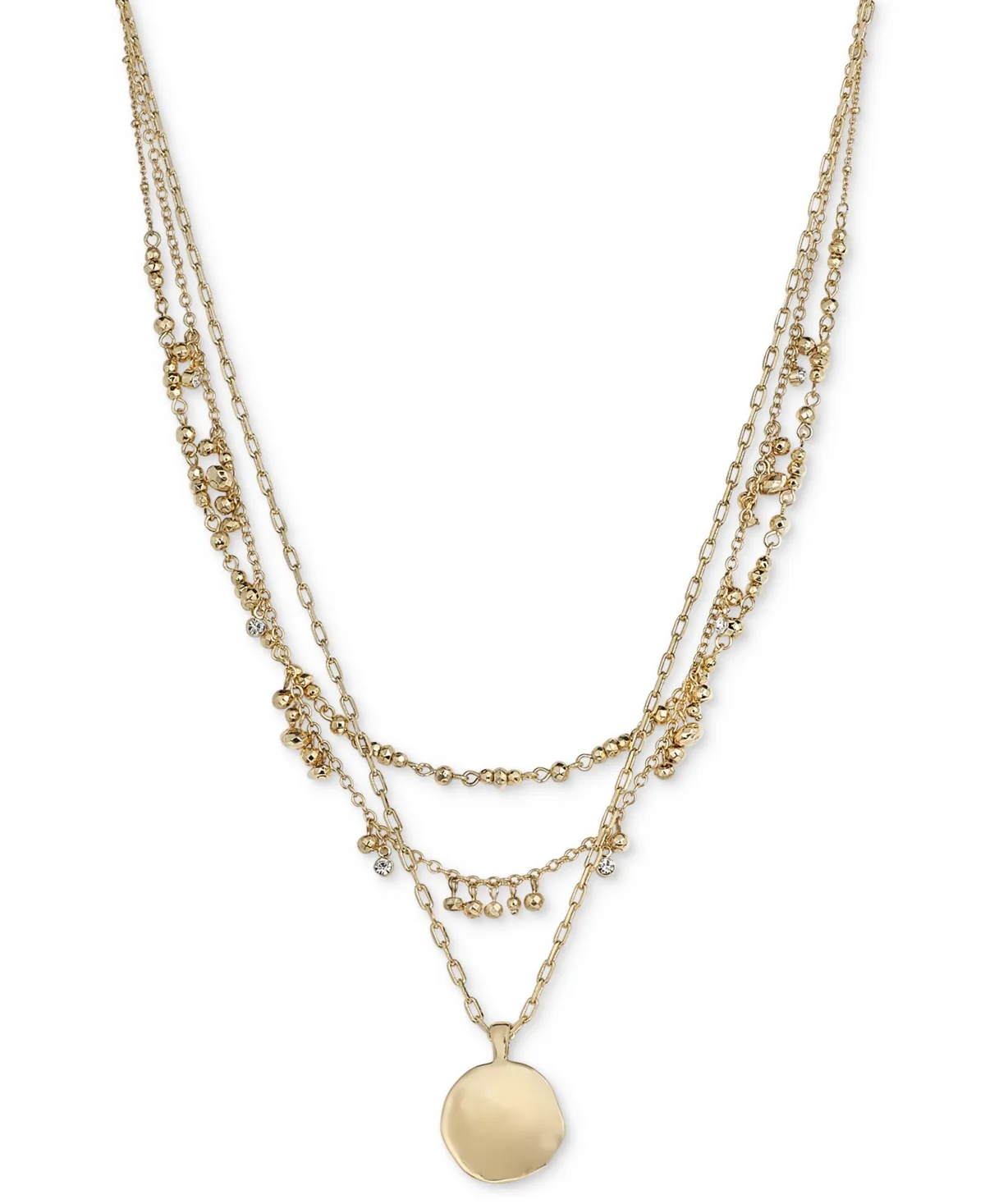 Layered Beaded Pendant Necklace by Style & Co