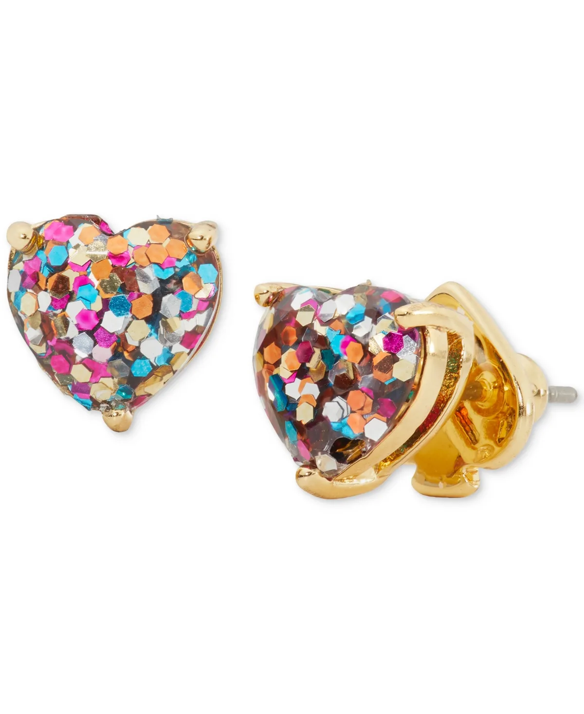 Gold-Tone Stone Heart Stud Earrings by Kate Spade New York