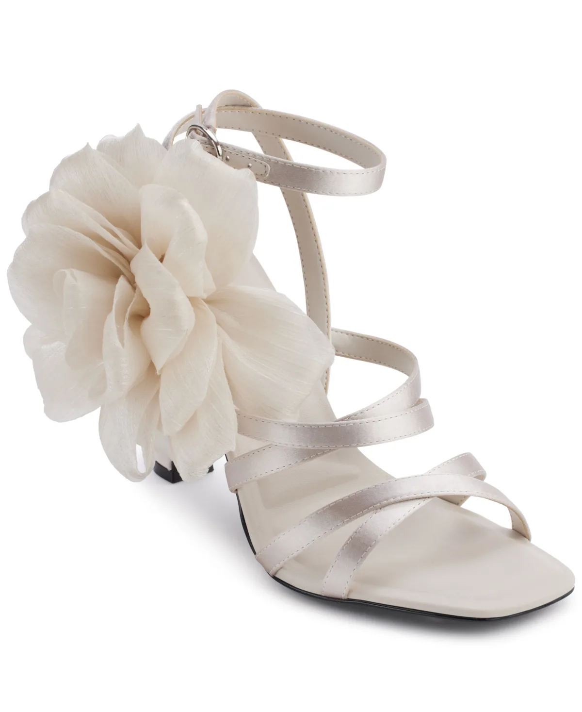 Caela Flower Embellished Dress Sandals by Karl Lagerfeld Paris