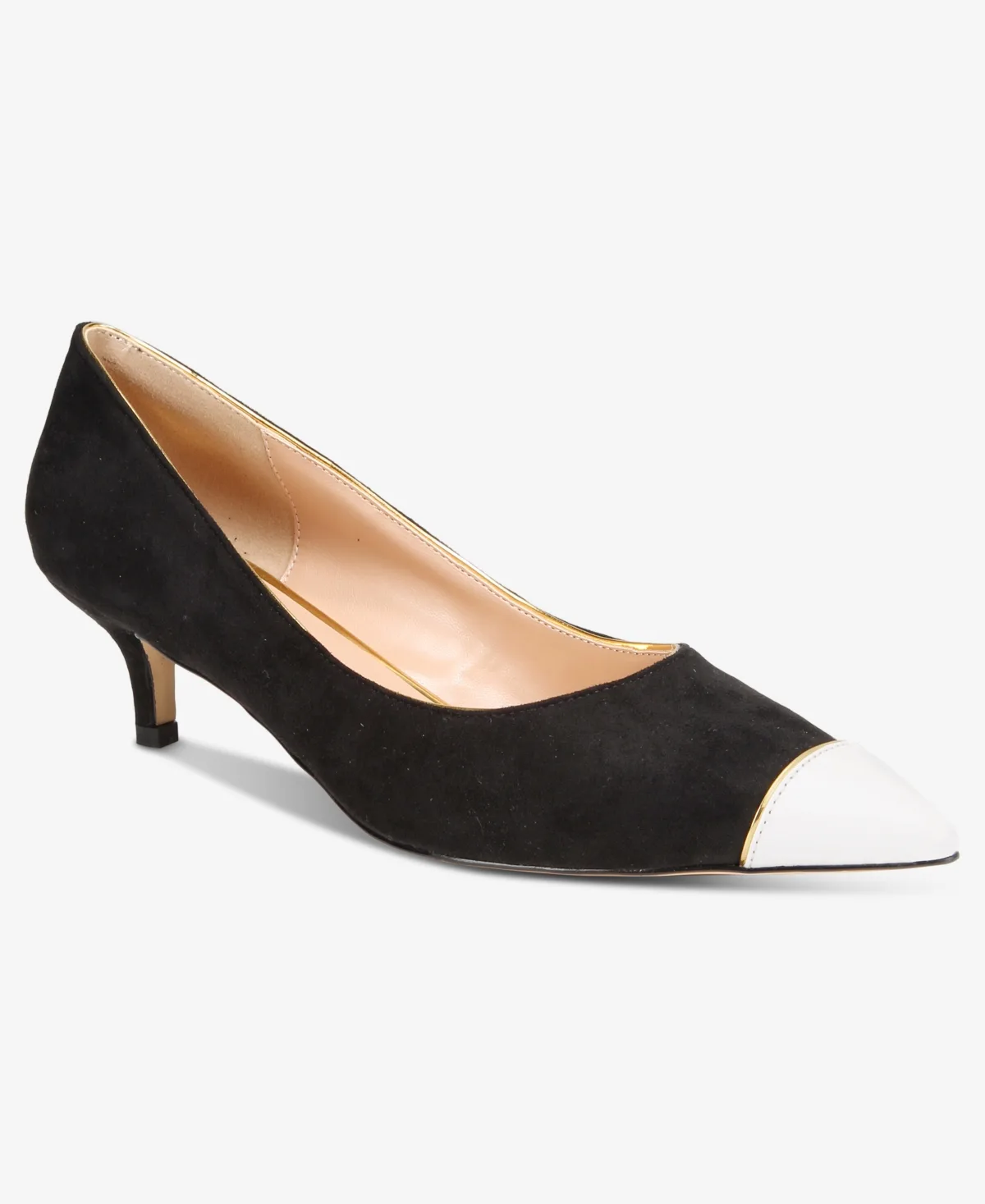Jacey Luxurious Pointed-Toe Kitten Heel Pumps by Things Ii Come