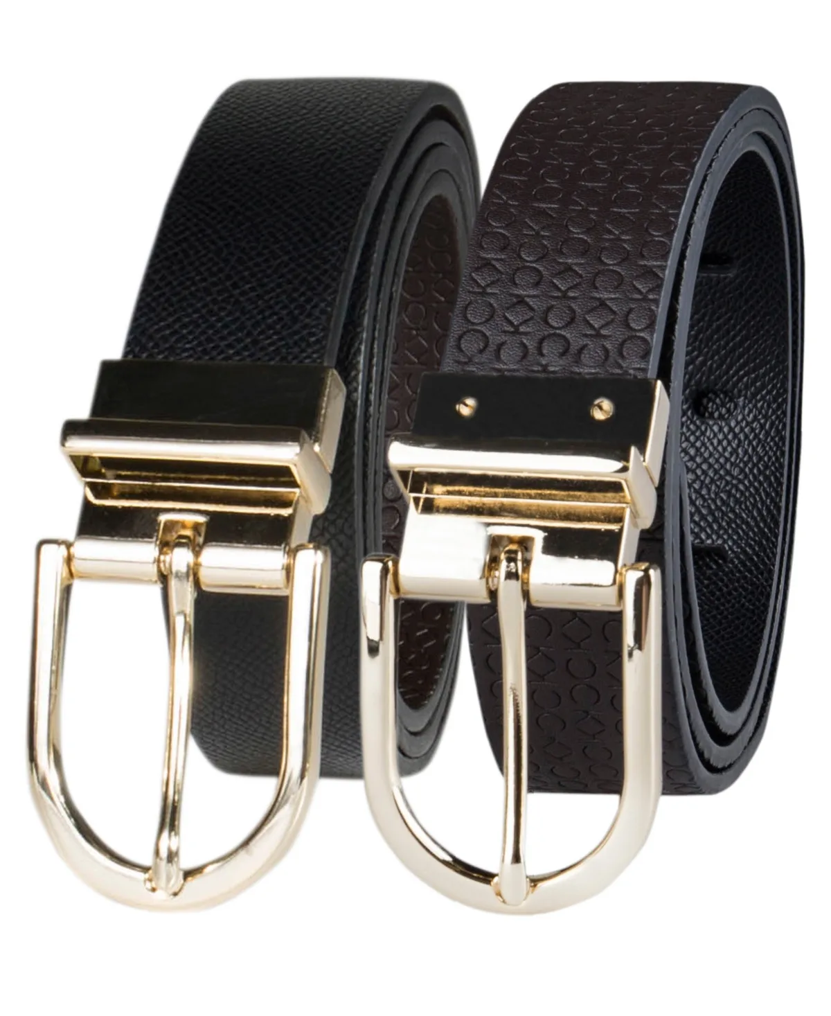 Embossed Casual Reversible Belt by Calvin Klein