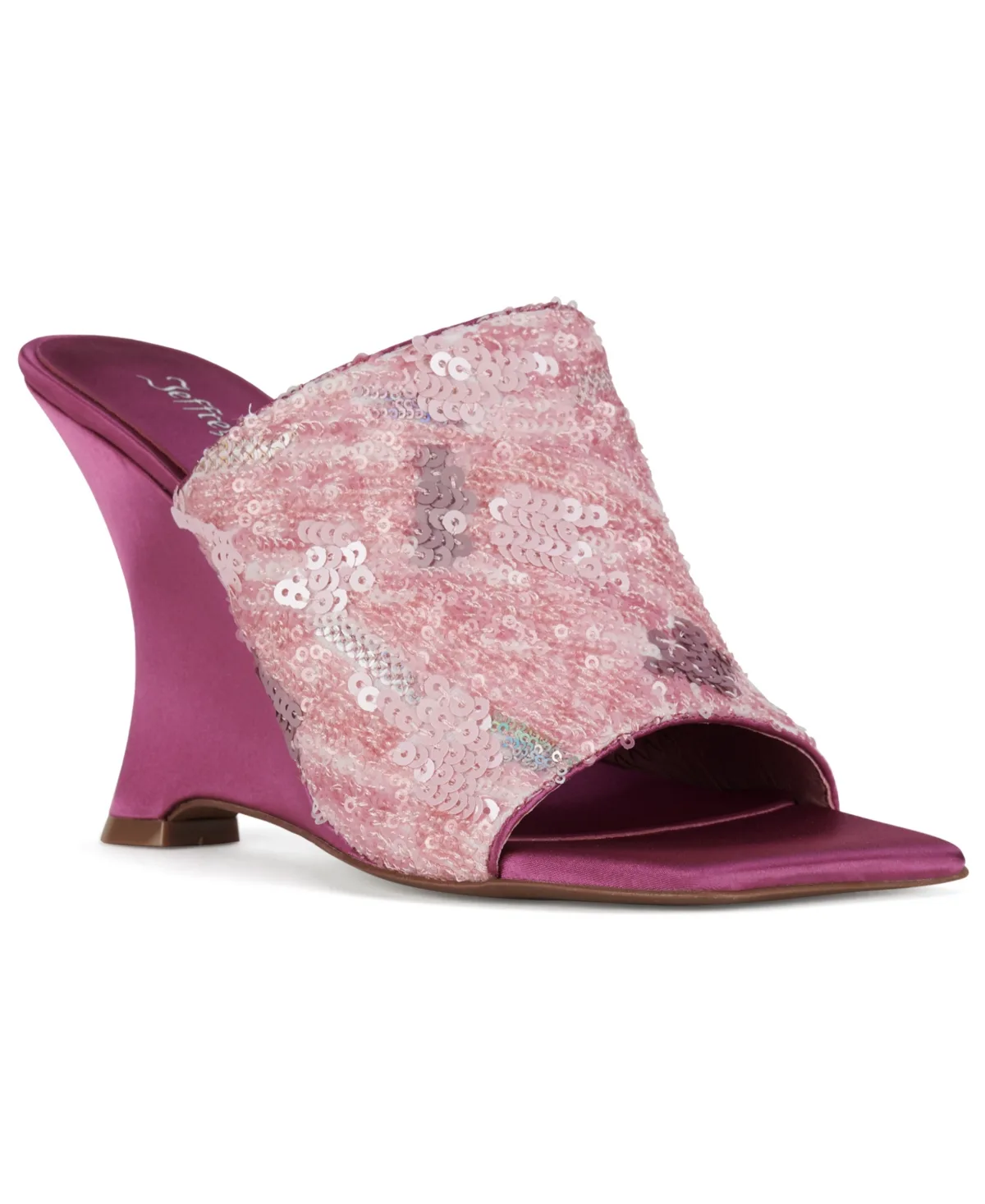 Wedge Heel Sequin Sandals by Jeffrey Campbell