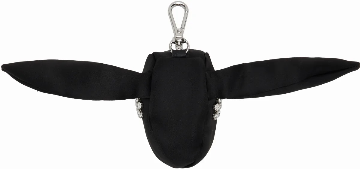 Black Satin Hare Coin Purse Bag Charm