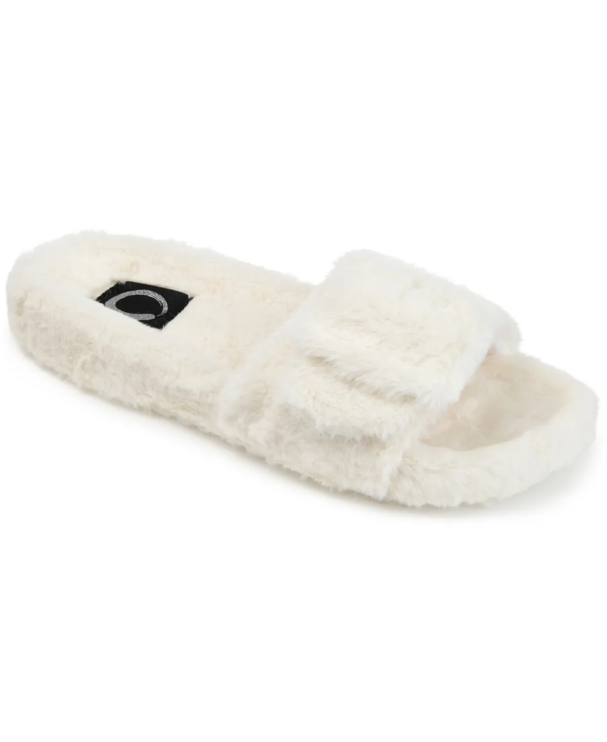 Shadow Faux Fur Slide Slipper by Journee Collection