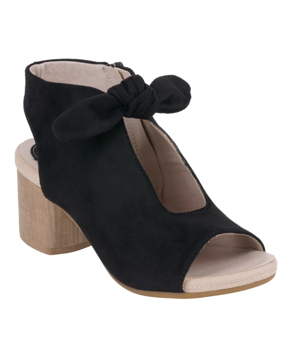 Kimora Knot Detail Block Heel Dress Sandals by Gc Shoes