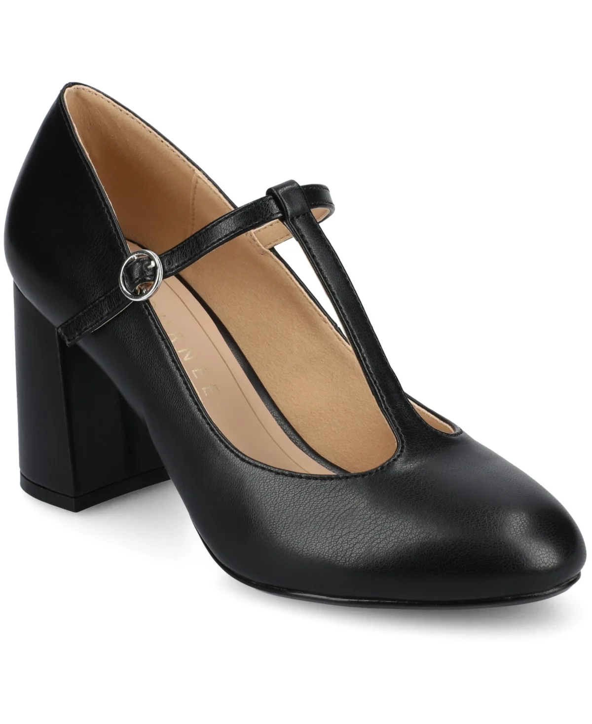 Talani T-Strap Almond Toe Dress Pumps