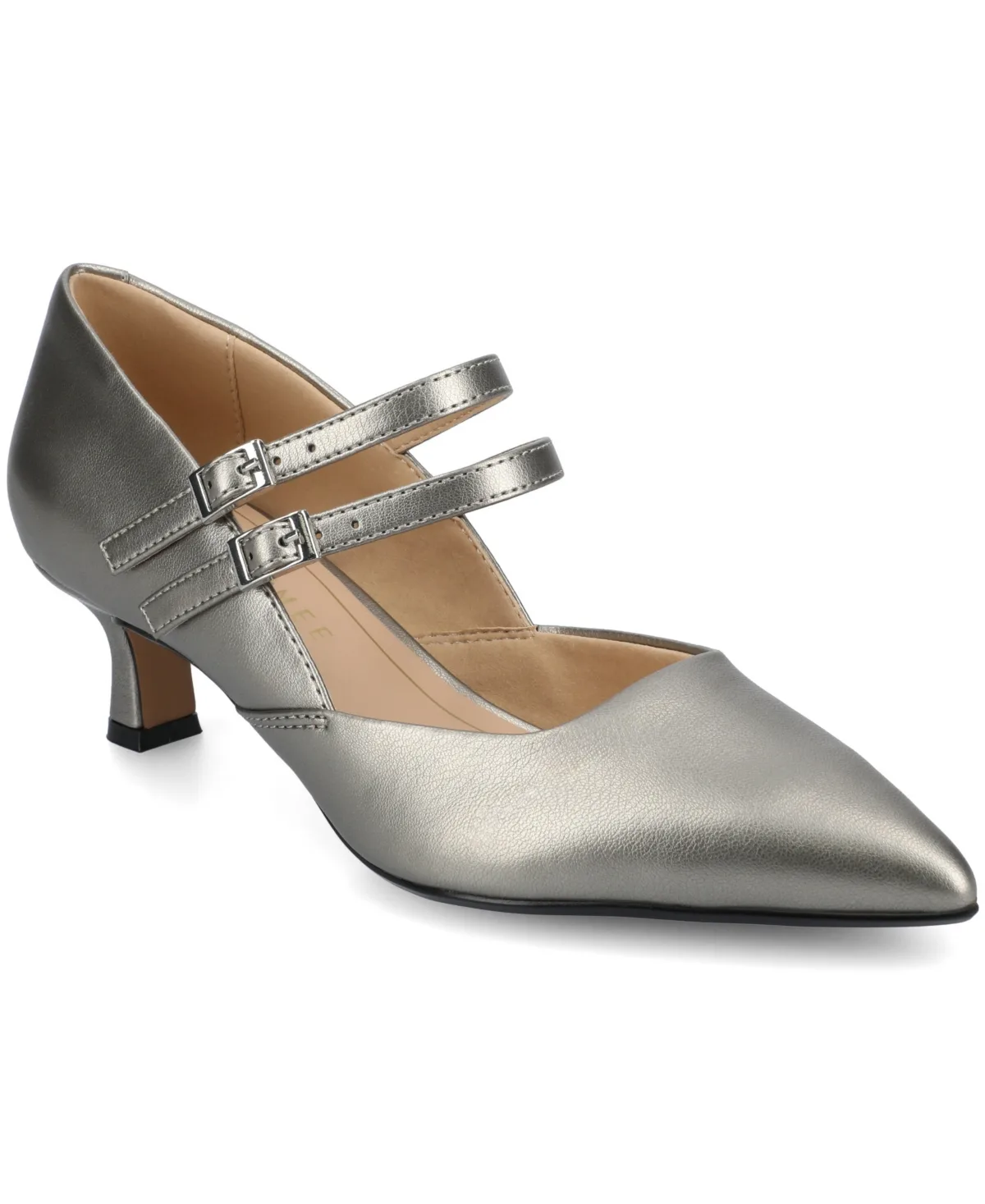 Carnation Mary Jane Pointed Toe Comfort Pumps by Journee Collection