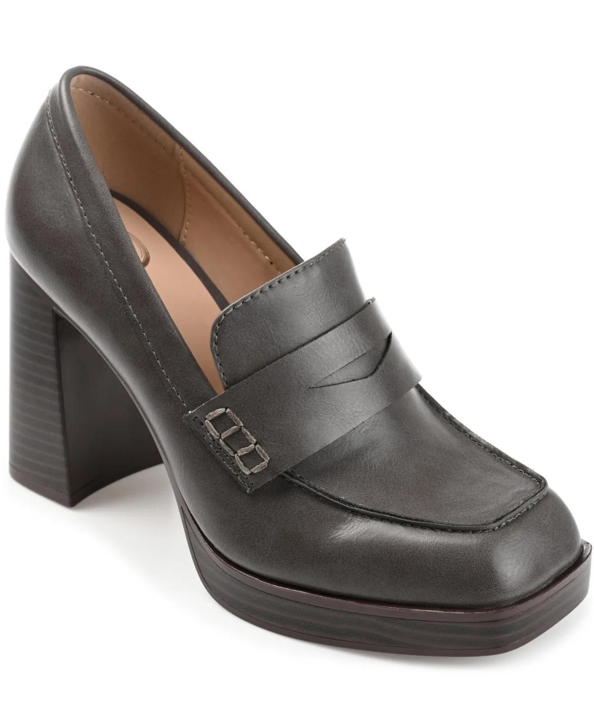 Ezzey Block Heel Loafers by Journee Collection