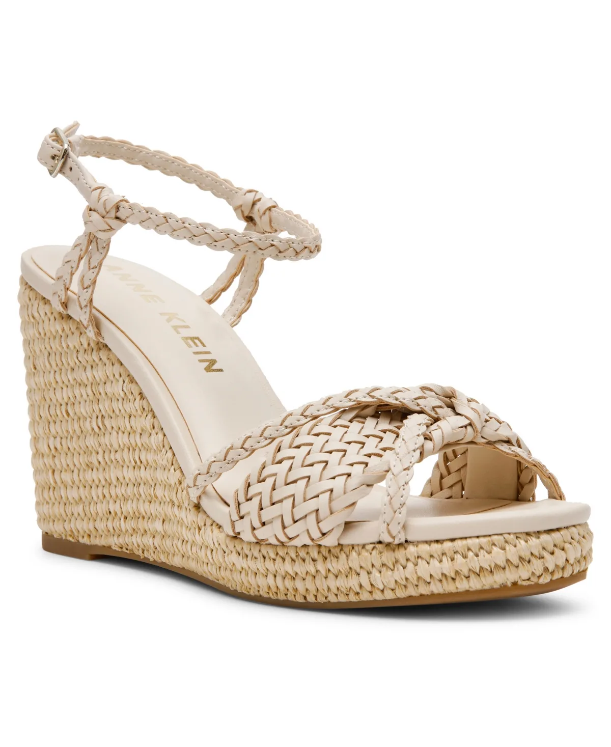 Vow Braided Wedge Heel Sandals by Anne Klein