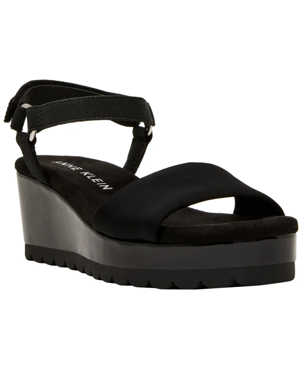 Natasia Round Toe Wedge Sandals by Anne Klein