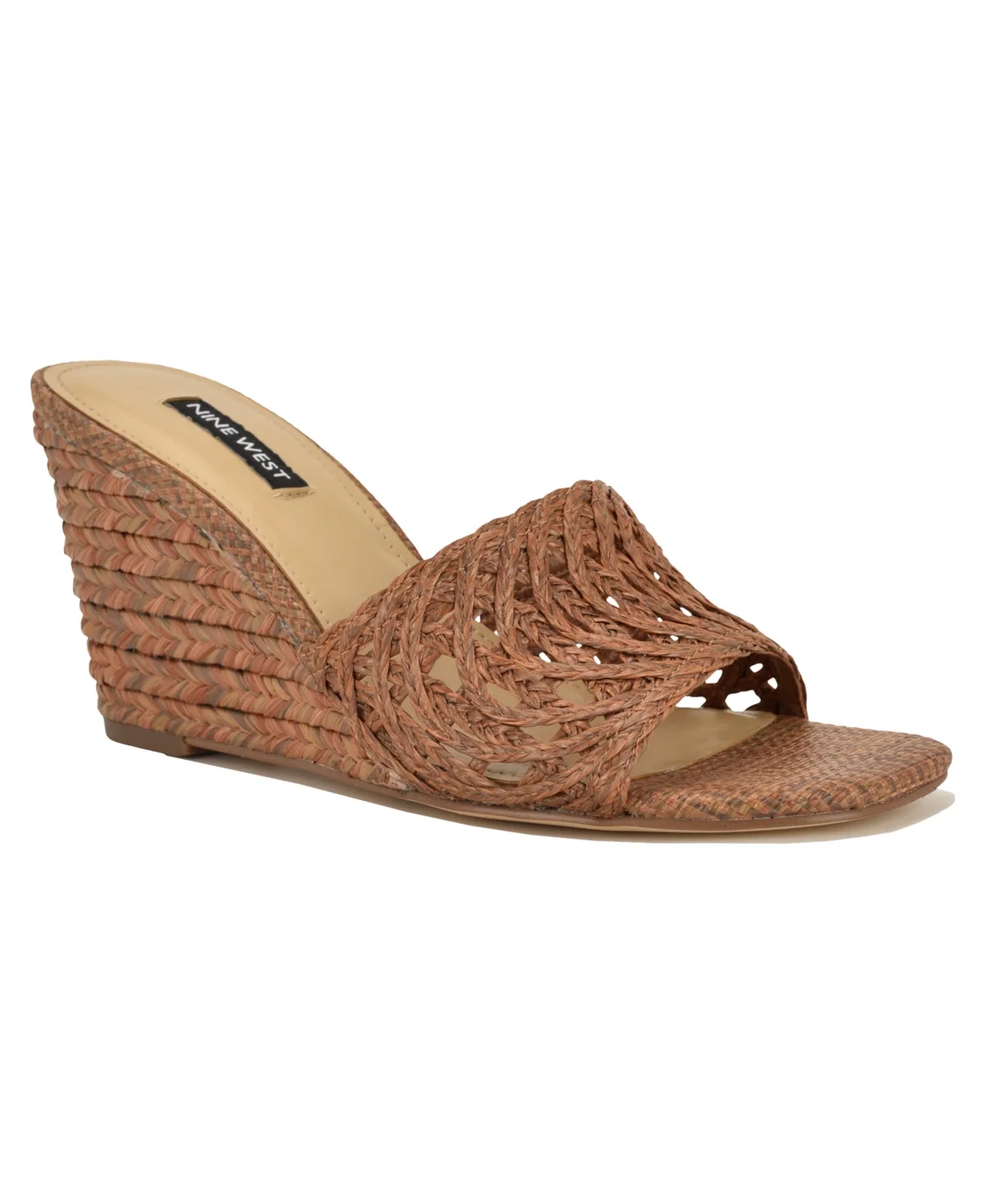 Nimma Woven Slip-On Wedge Sandals by Nine West