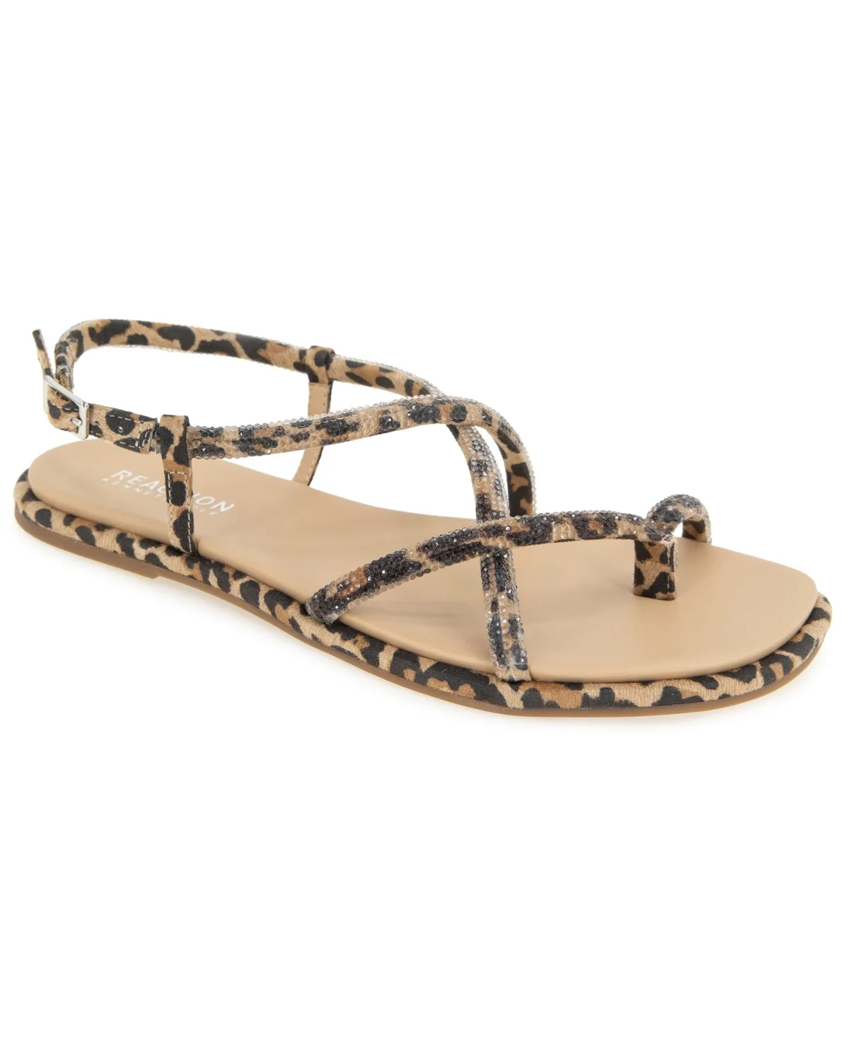Waltz Strappy Square Toe Flat Sandals by Kenneth Cole Reaction