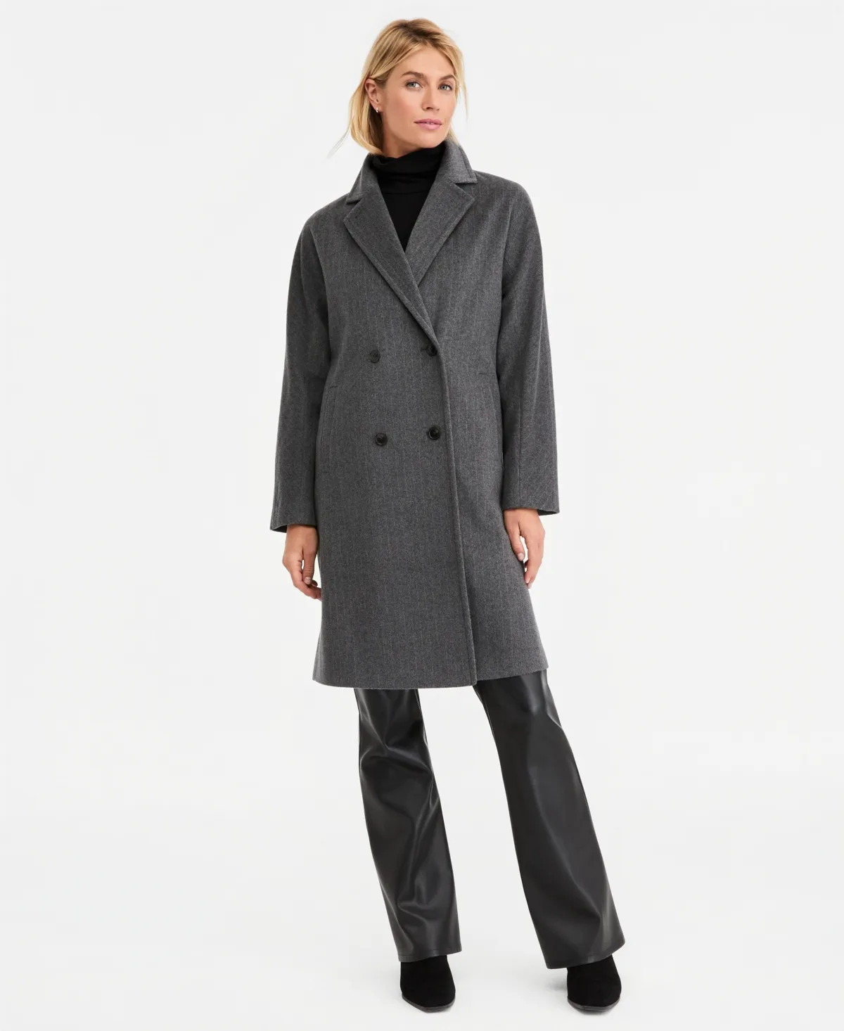 Double-Breasted Coat by Calvin Klein