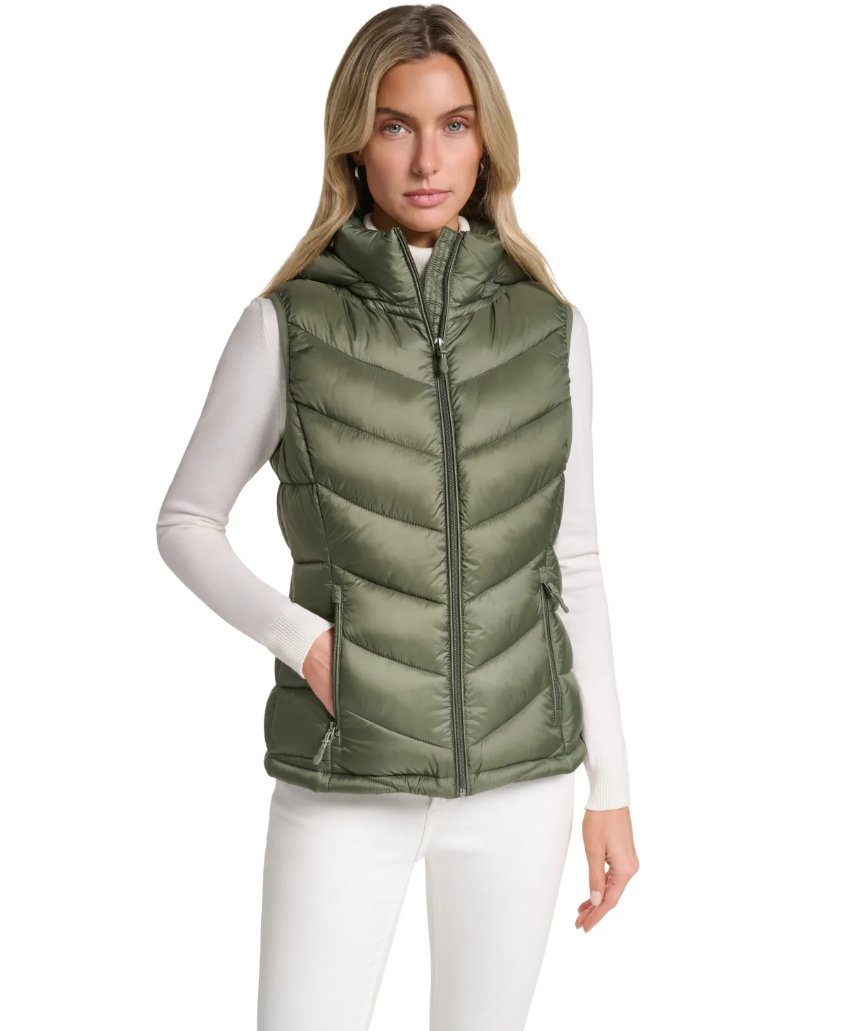Packable Hooded Puffer Vest by Charter Club