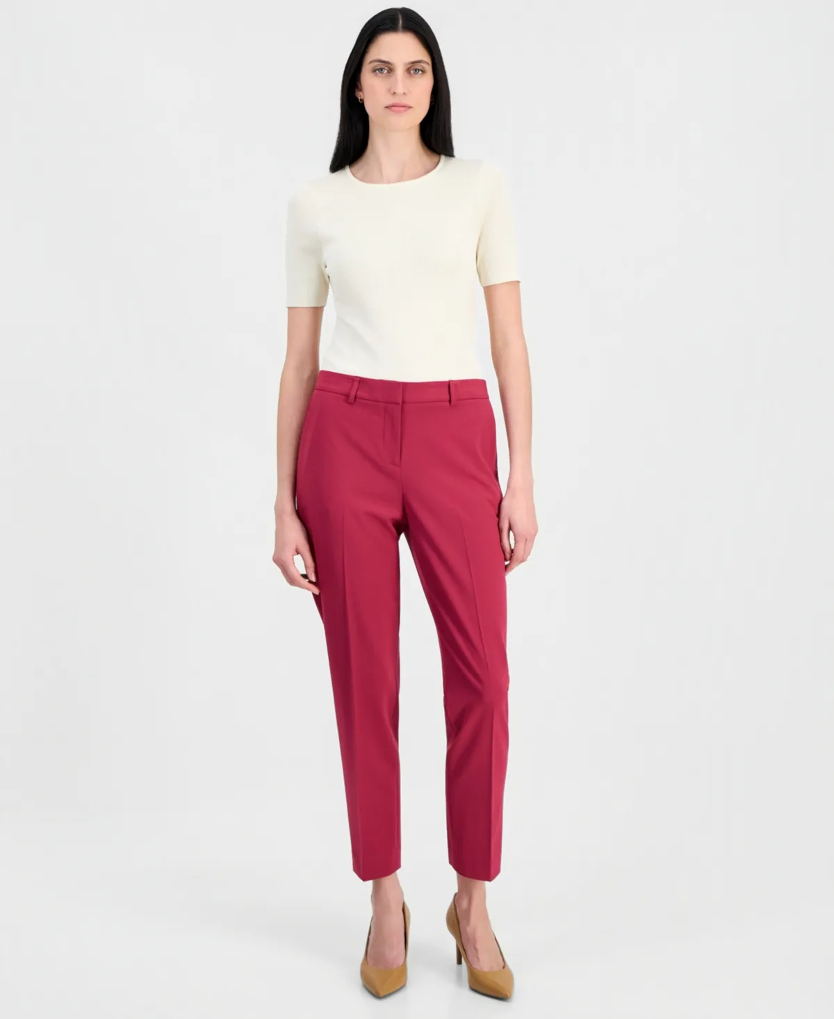 Shannon Straight-Leg Ankle Pants by Tahari Asl