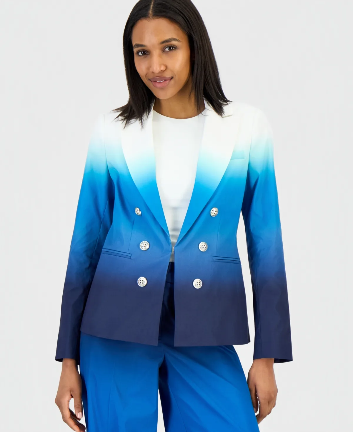 Faux-Double-Breasted Blazer by Tahari Asl