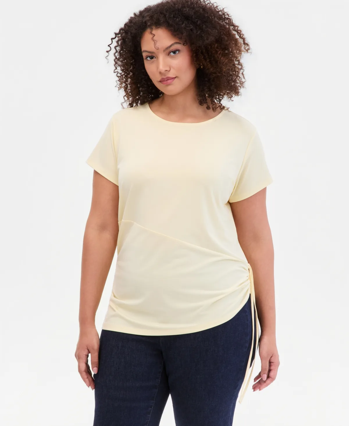 Tie-Side Cap-Sleeve Top by I.n.c. International Concepts