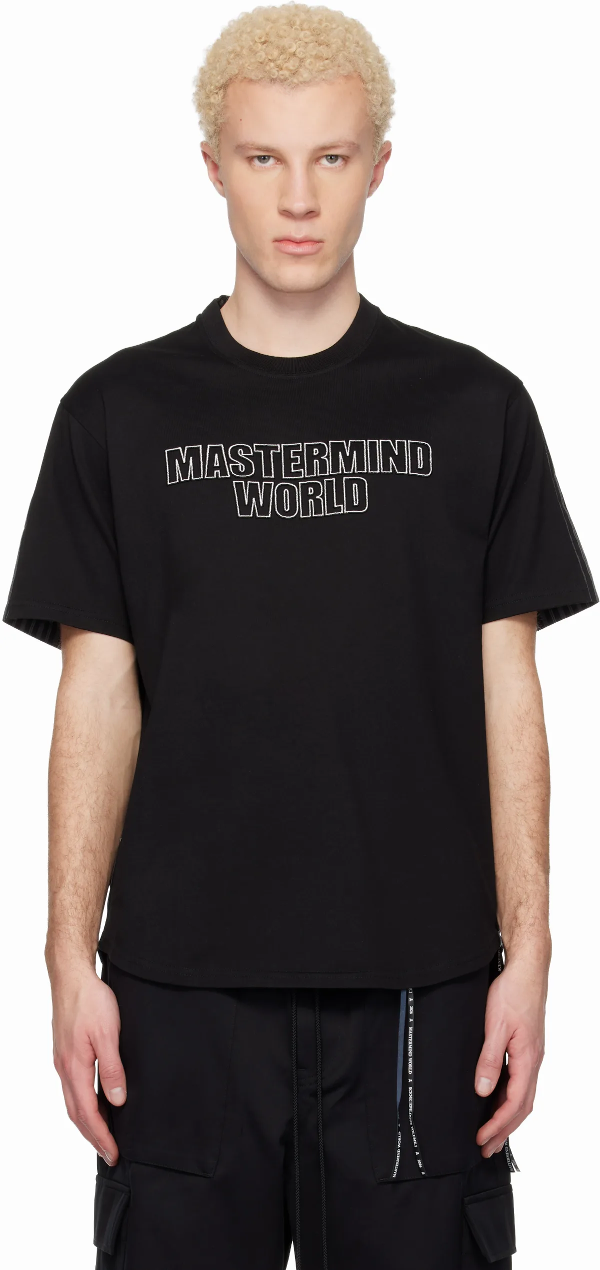 Black MW Mixed-Fabric SS T-shirt