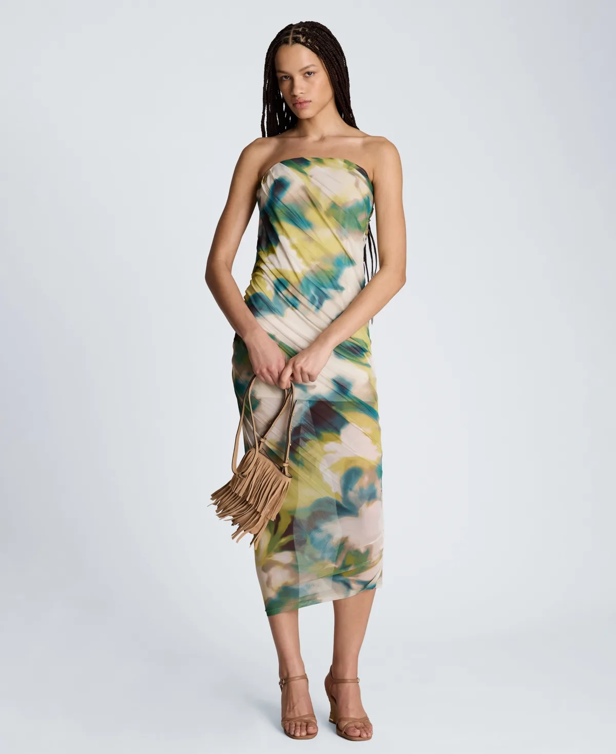 Strapless Ruched Dress by Kenneth Cole