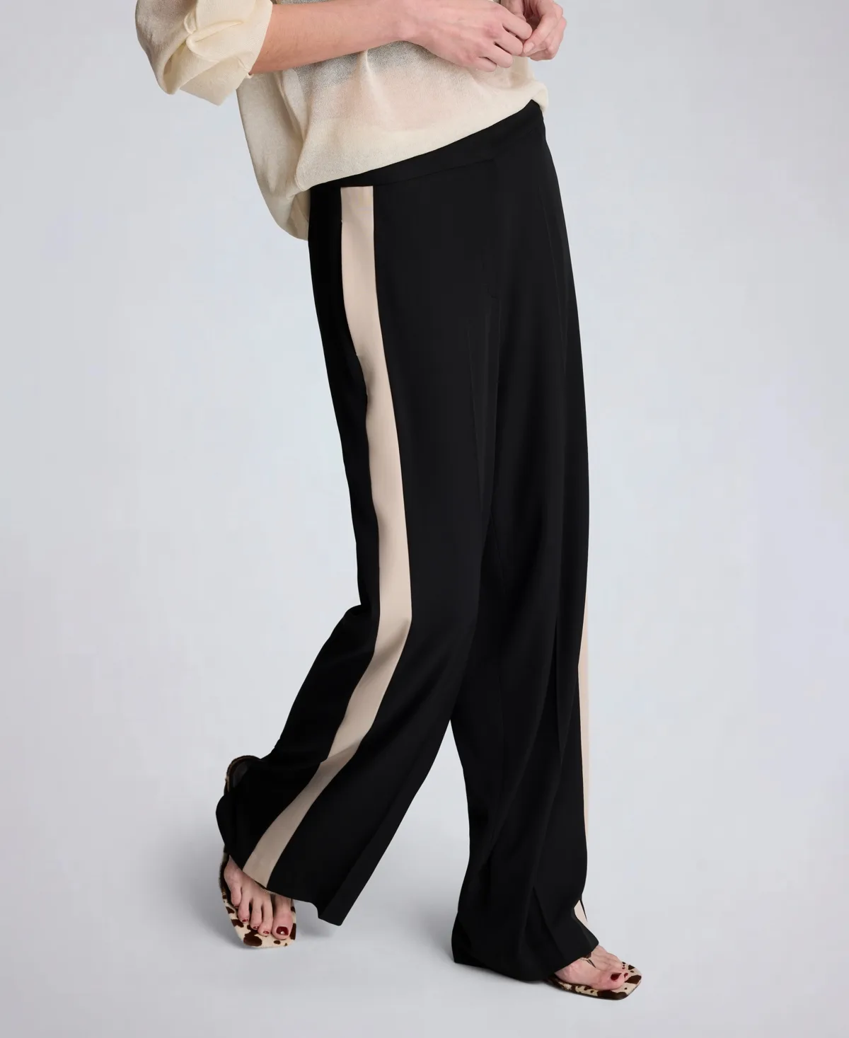 High Rise Side Stripe Pants by Kenneth Cole