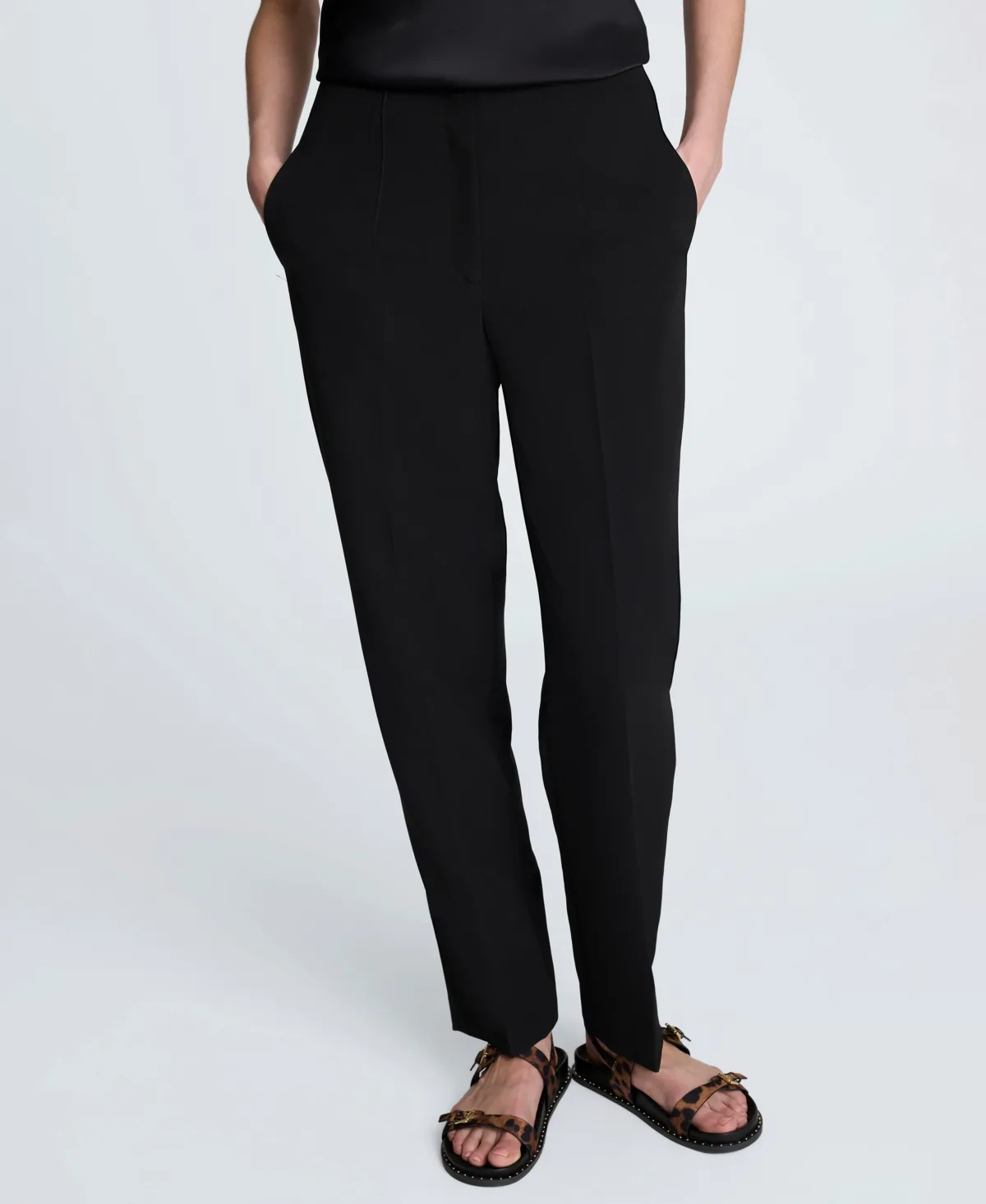 Luxe Twill Straight-Leg Pants by Kenneth Cole
