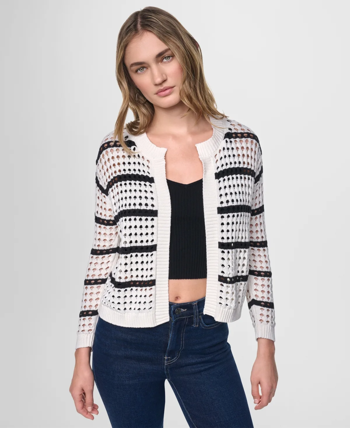 Relaxed Fit Open-Front Cardigan by Dkny Jeans