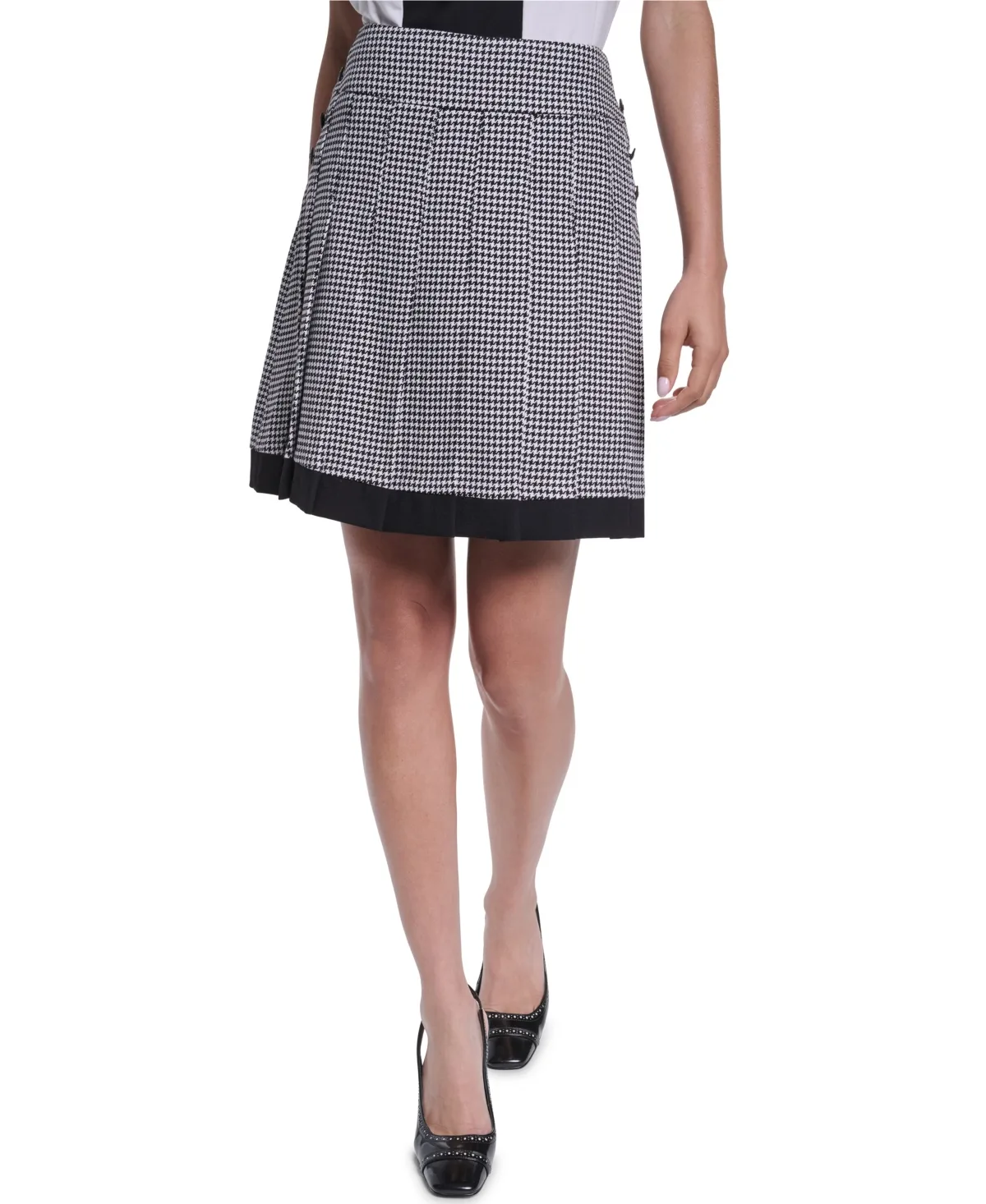 Knee-Length Pleated Skirt by Karl Lagerfeld Paris