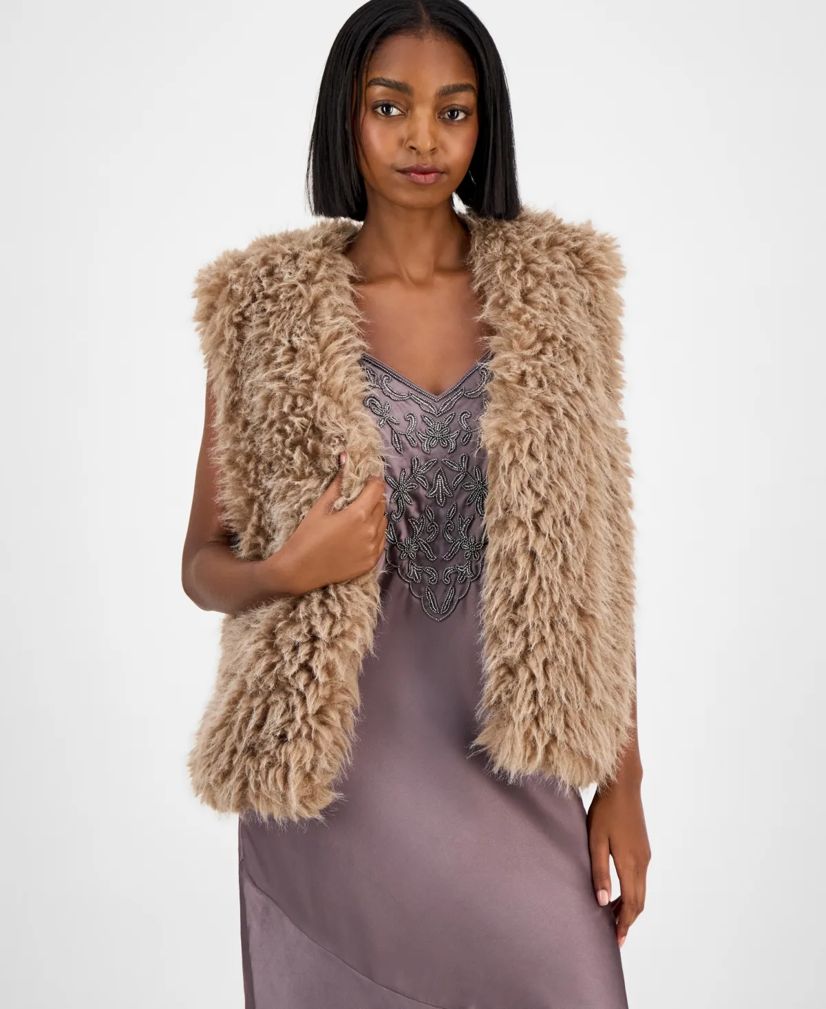 Shaggy Faux-Fur Vest by And Now This