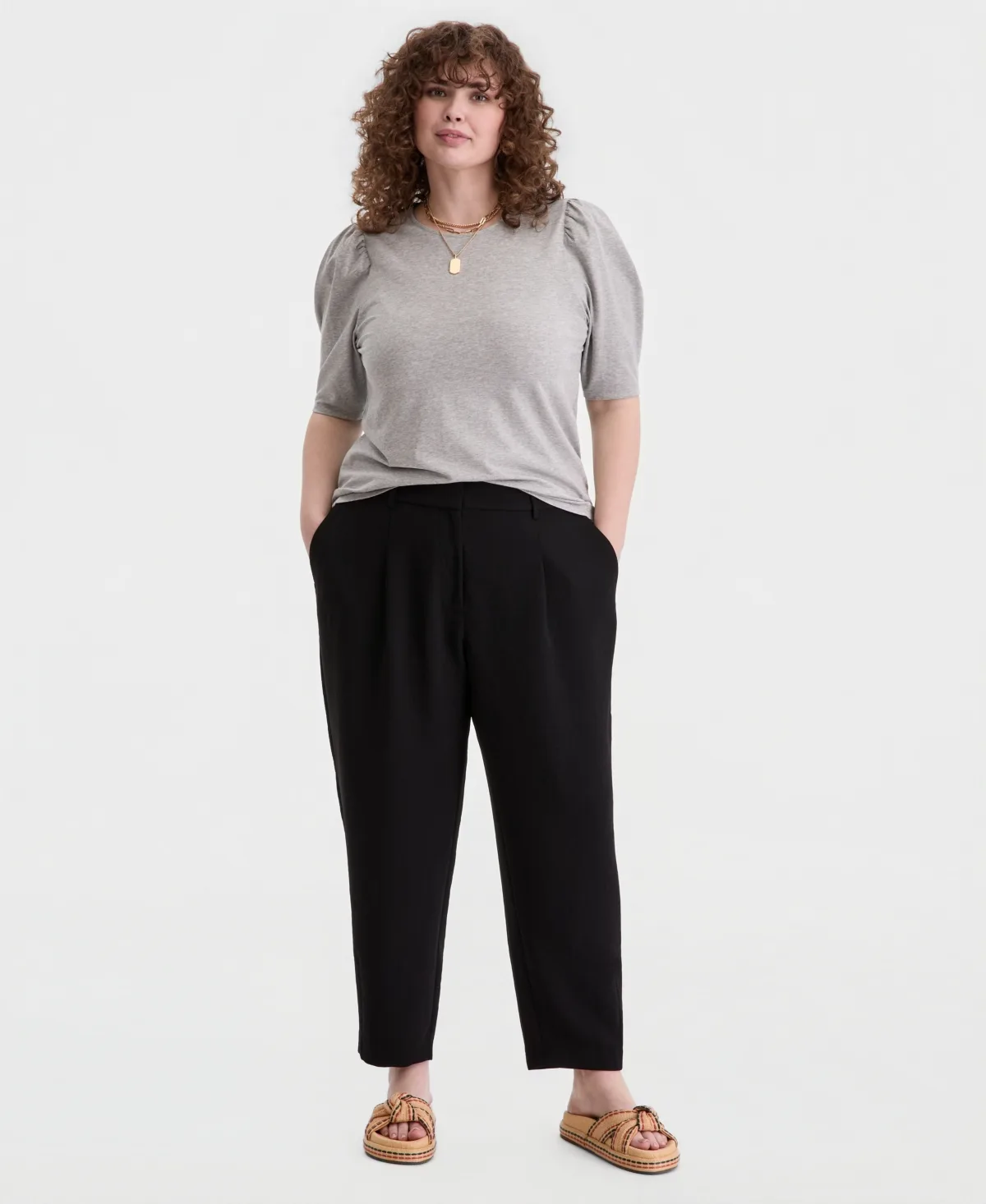 Barrel-Leg Pants by On 34th