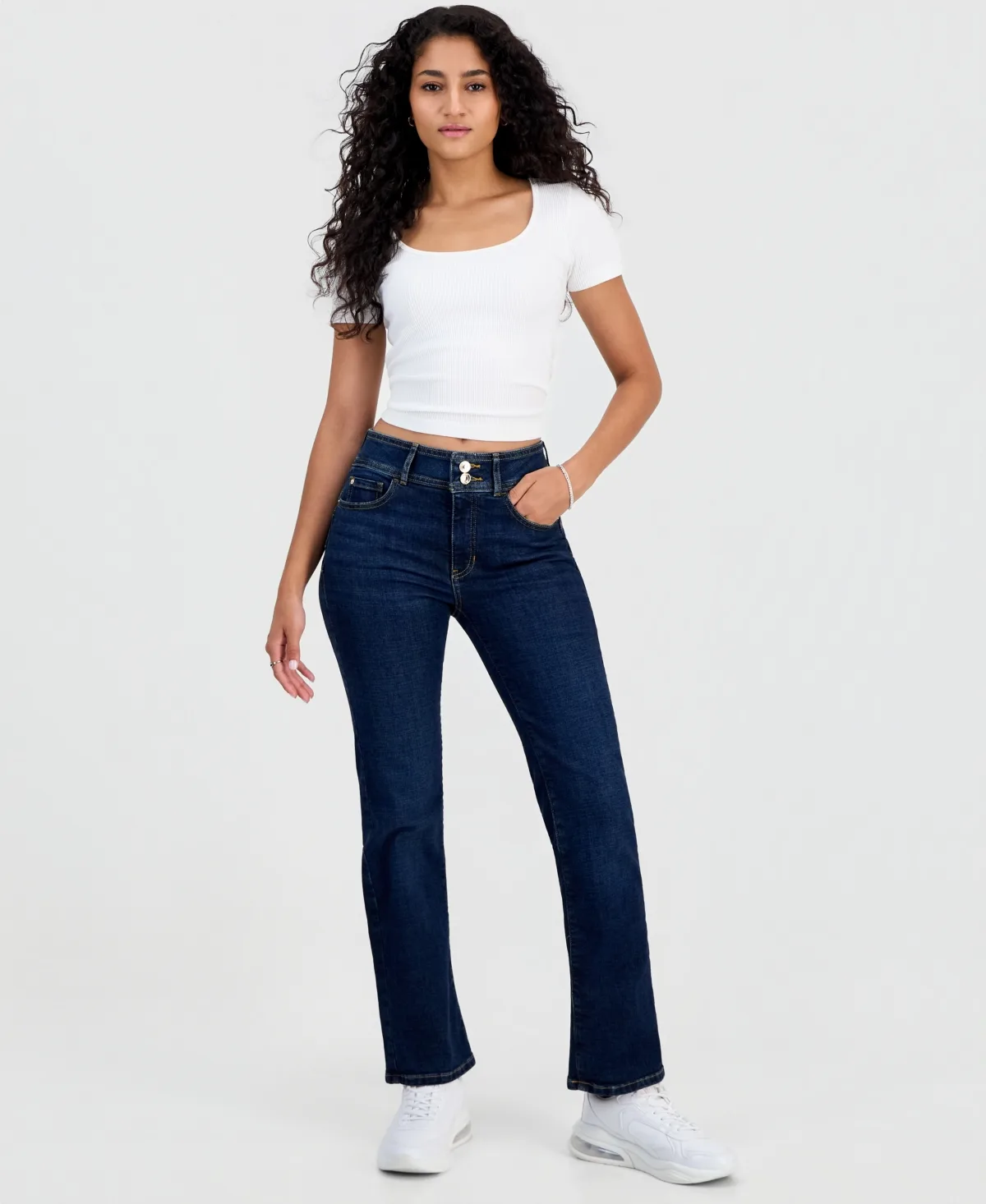 Shape Up Mid-Rise Straight-Leg Jeans by Guess