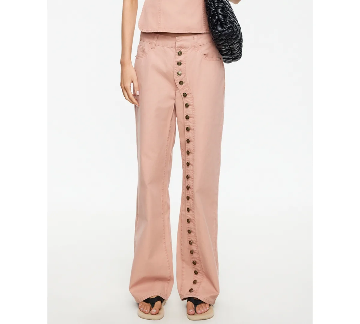 Button-Front Penny Pants by Lioness