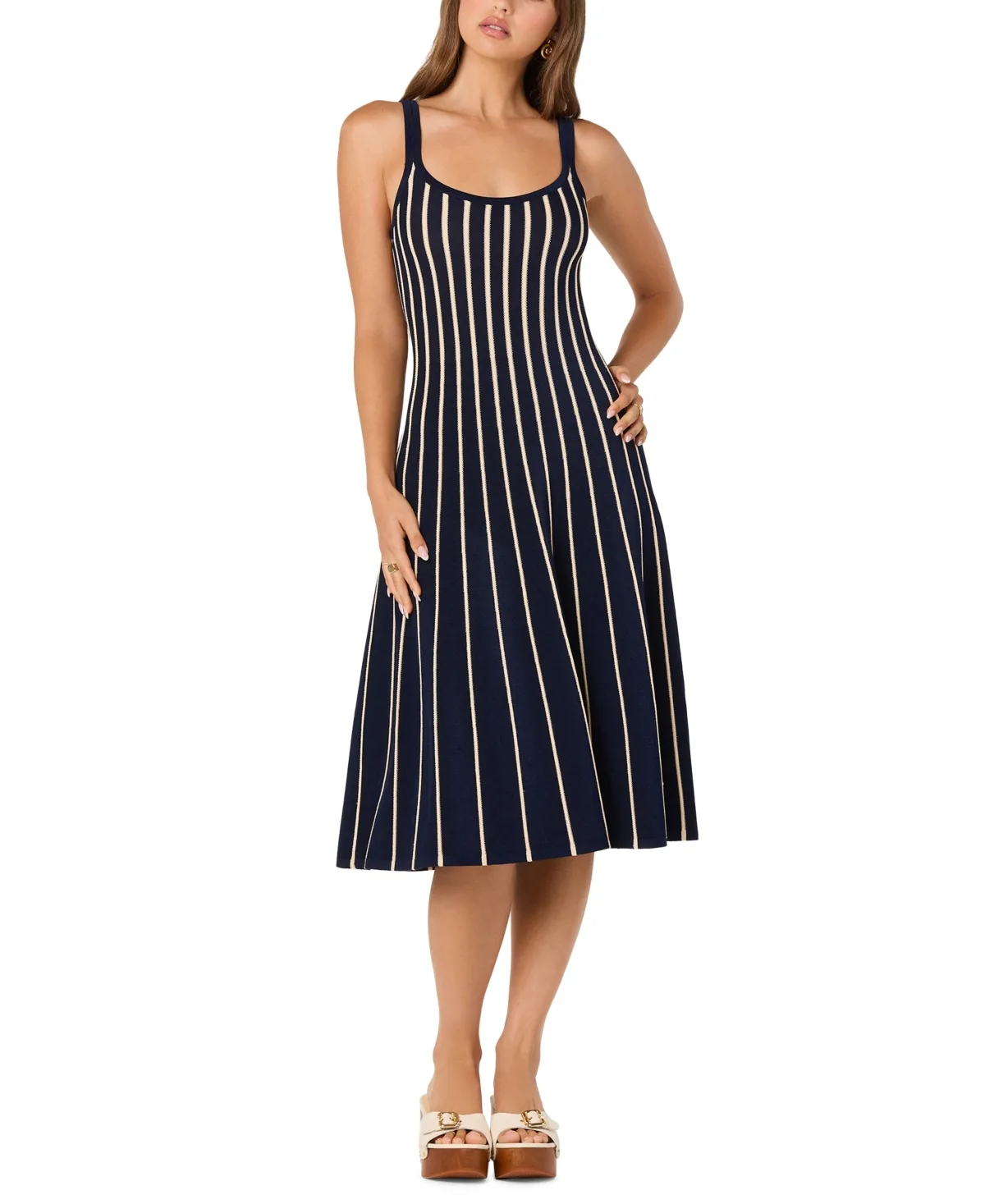 Irecia Scoop Neck Midi Sweater Dress by Astr The Label