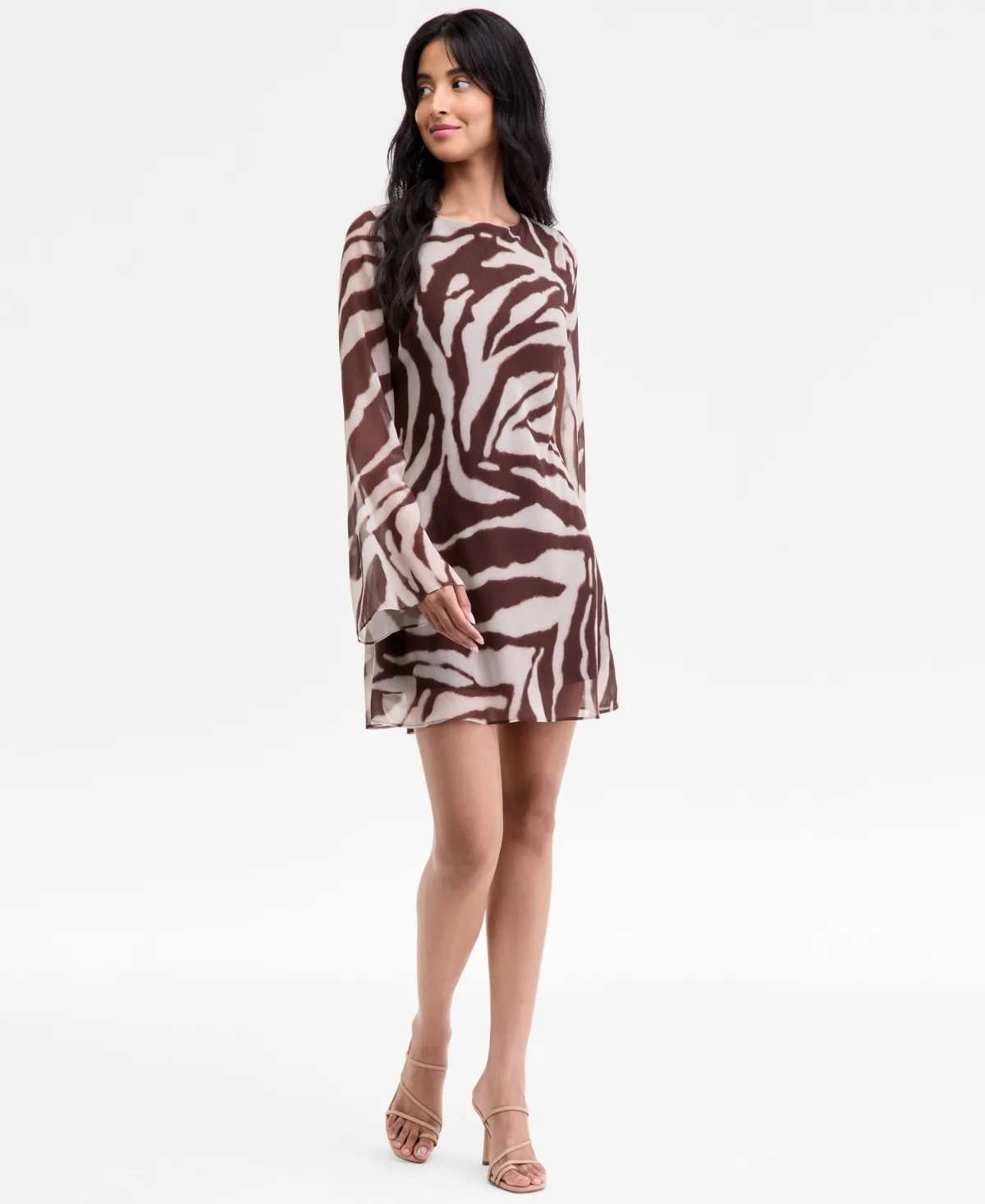Zebra-Print Mini Dress by Alex & Sophia