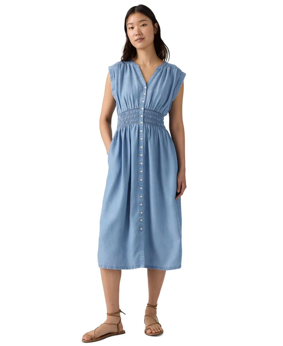 Beatrice Button-Front Midi Dress by Levi's